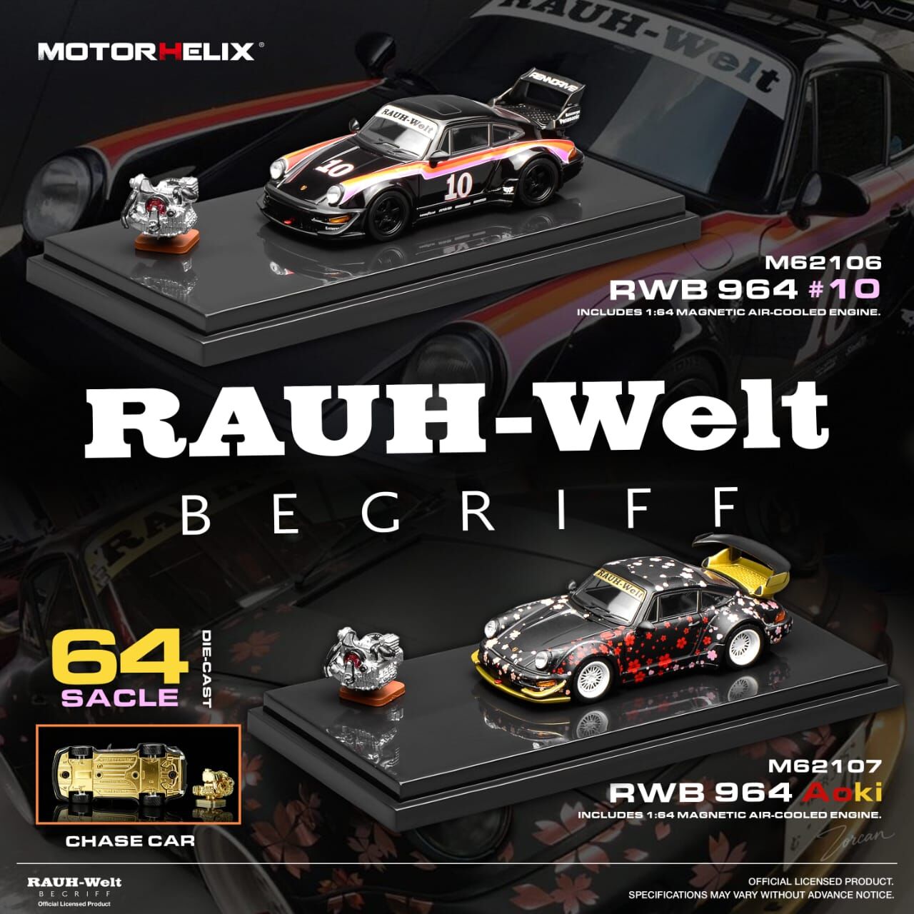預訂 Pre Order - Motorhelix Rauh-Welt RWB 964 with engine