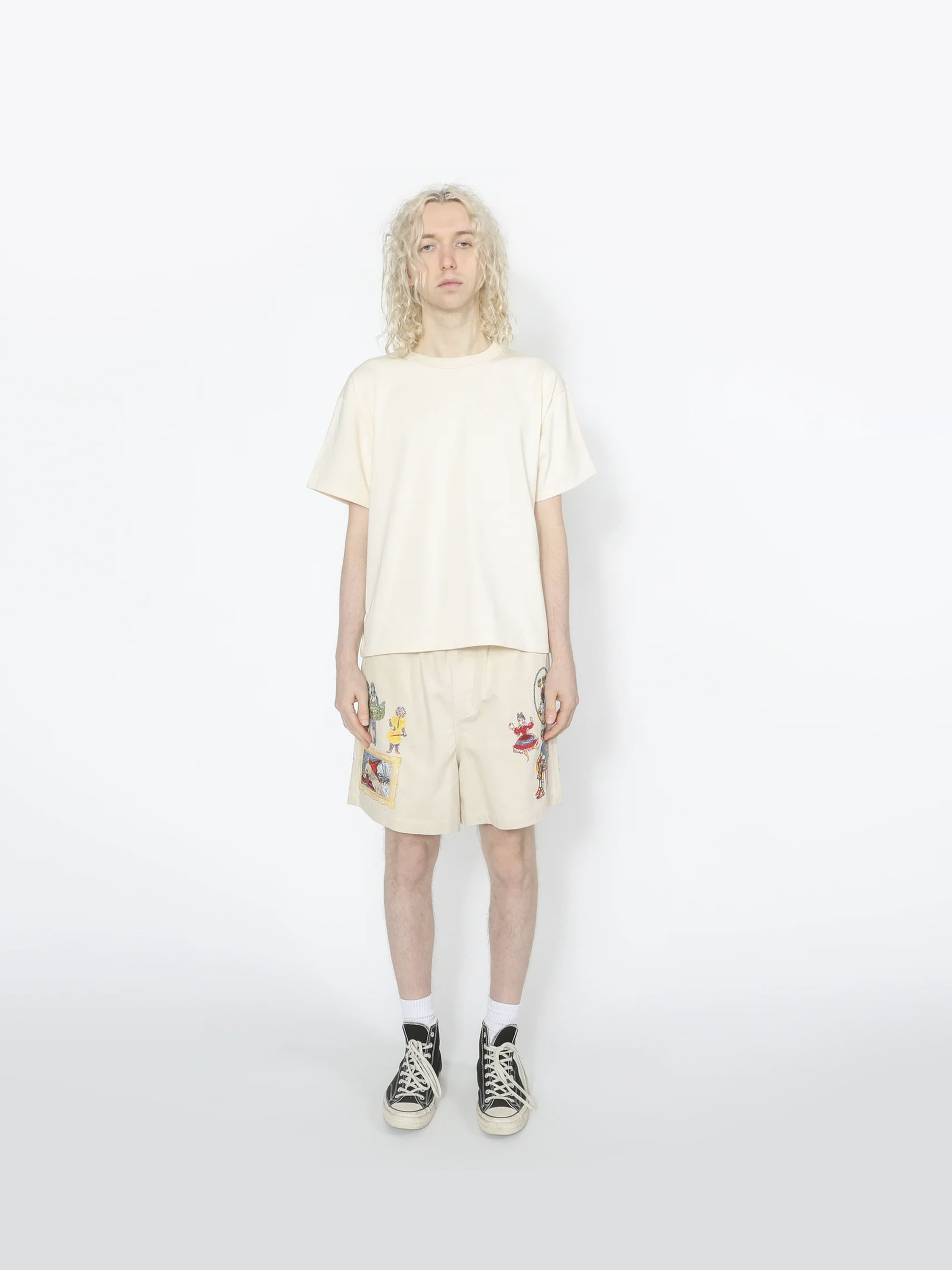 Samuel Zelig SHORTS WITH MULTICOLOR EMBROIDERY