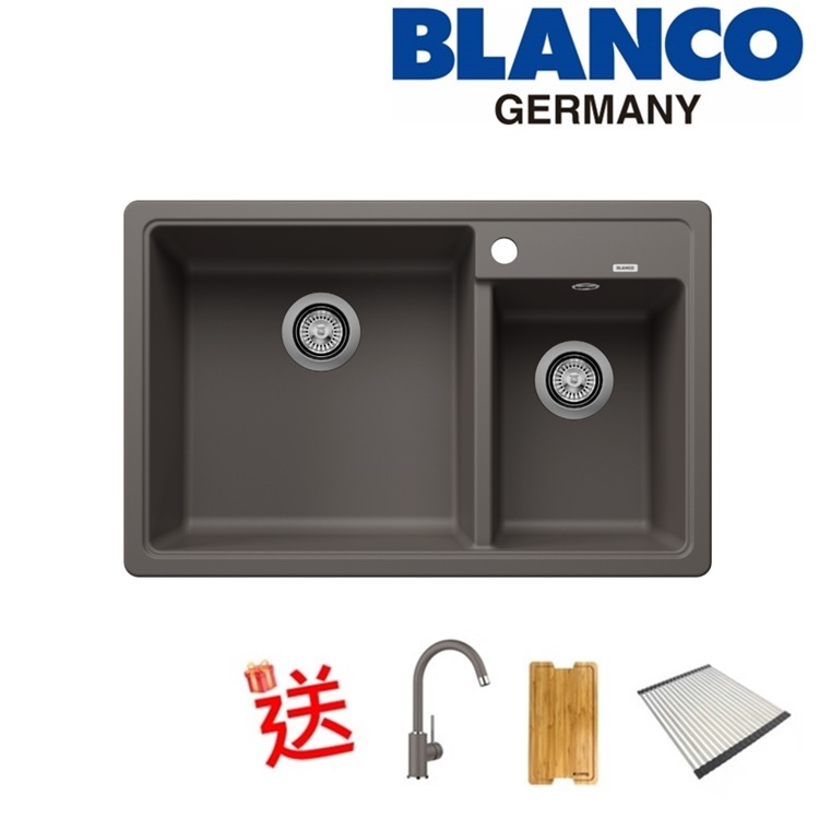 Blanco "Legra 8" 527272 Countertop Granite composite kitchen sink with Waste Kit (Volcano Grey)