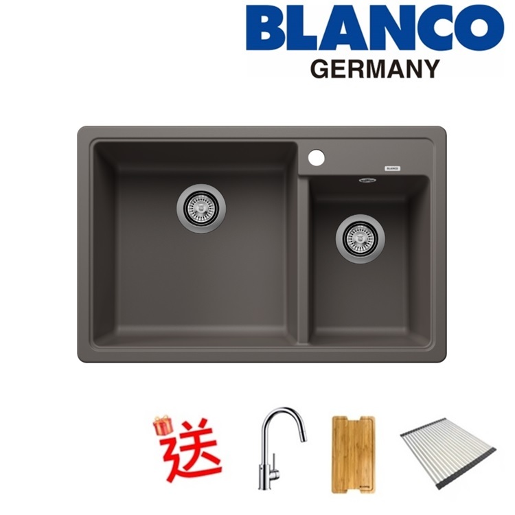 Blanco "Legra 8" 527272 Countertop Granite composite kitchen sink with Waste Kit (Volcano Grey)
