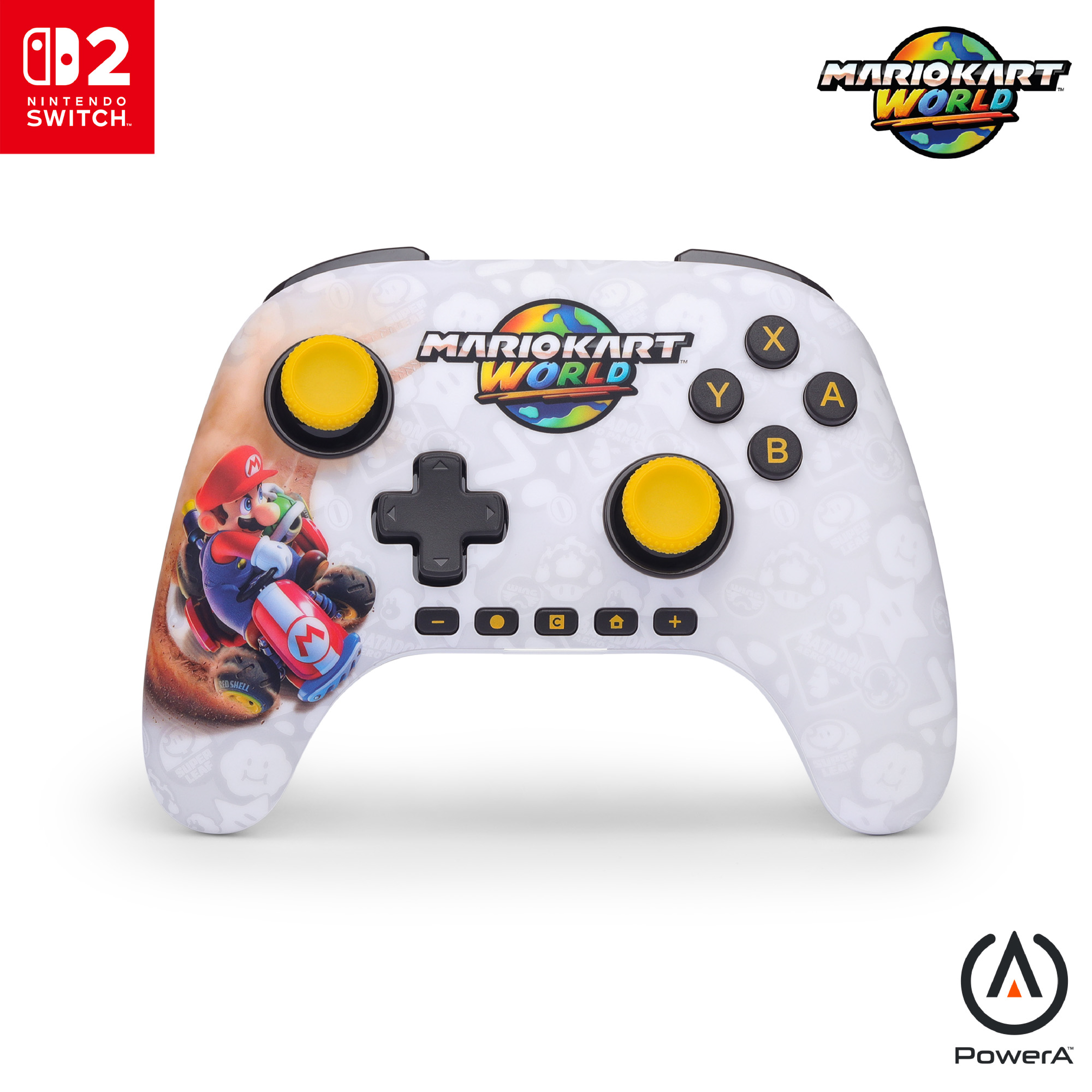【PowerA】|任天堂官方授權|Switch 2無線遊戲手把(NSGP0571-01C )-瑪利歐賽車世界