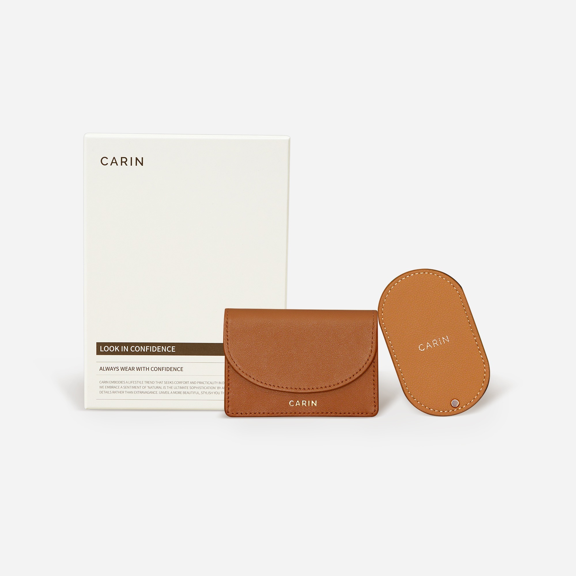 GIFT BOX 限定禮盒組 (ACCORDION WALLET & MIRROR) 卡扣卡片夾+手拿鏡組合