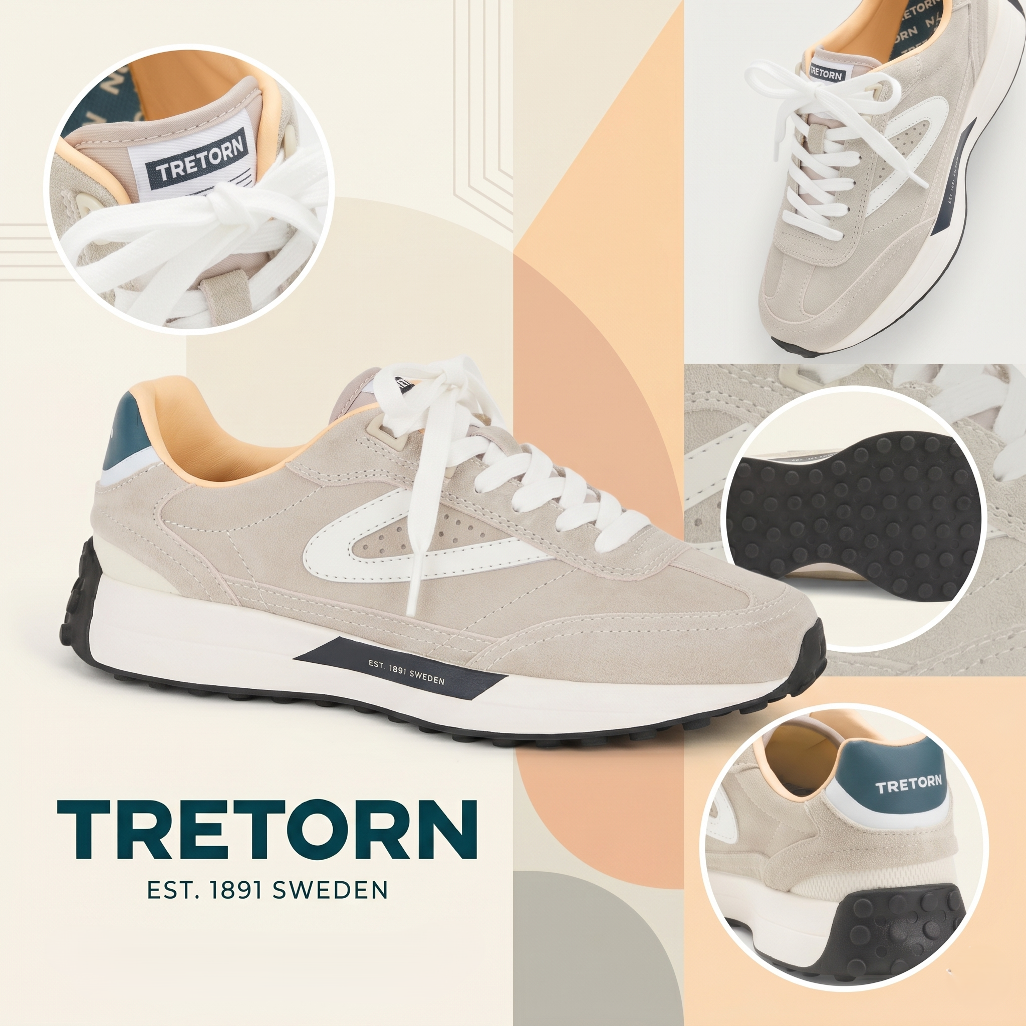 【預購】Tretorn H051910 女裝麂皮休閒鞋（淺灰色）