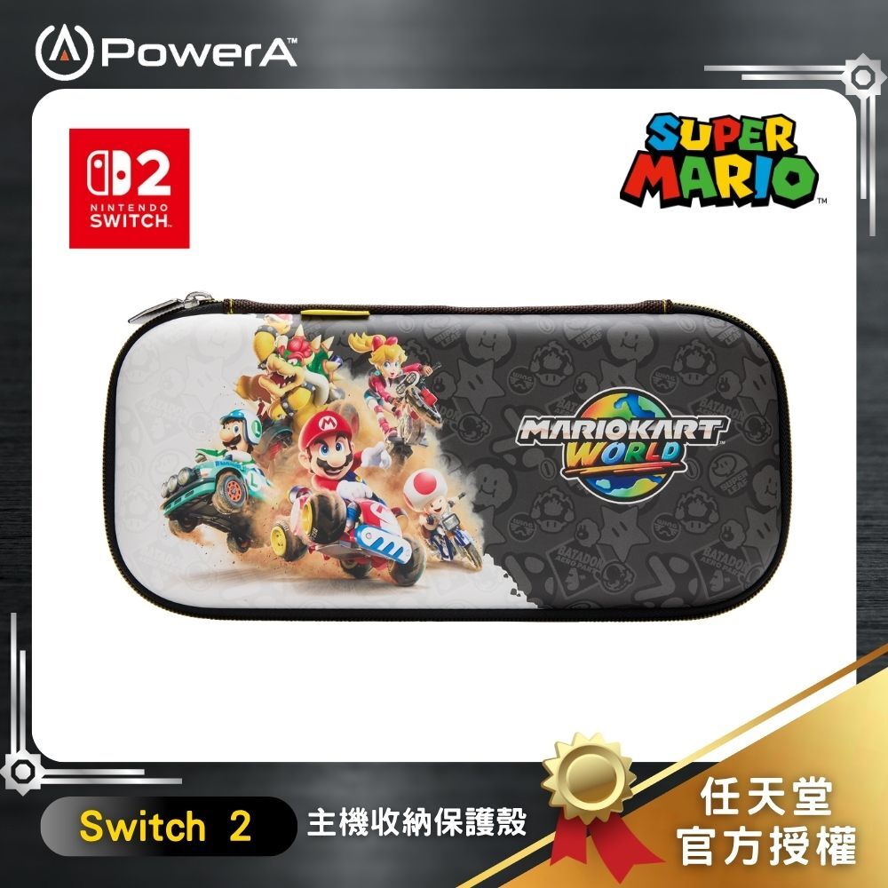 【PowerA】|任天堂官方授權|Switch 2 薄型保護殼(NSCS0575-01C)-瑪利歐賽車世界