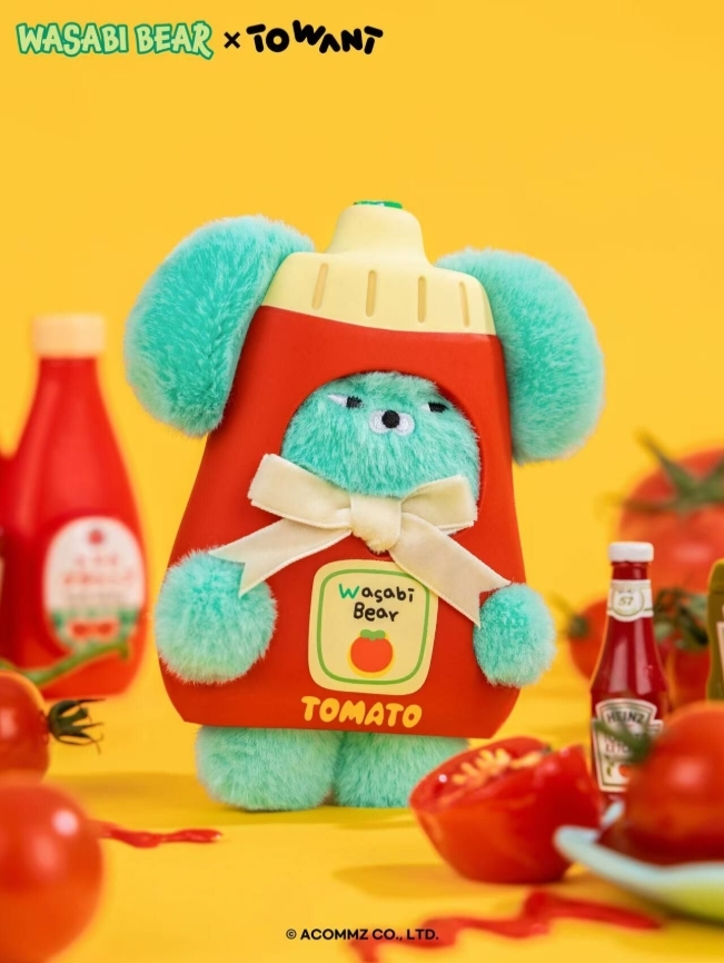 WASABI BEAR 小熊調味罐系列搪膠毛絨盲盒 [單盒]