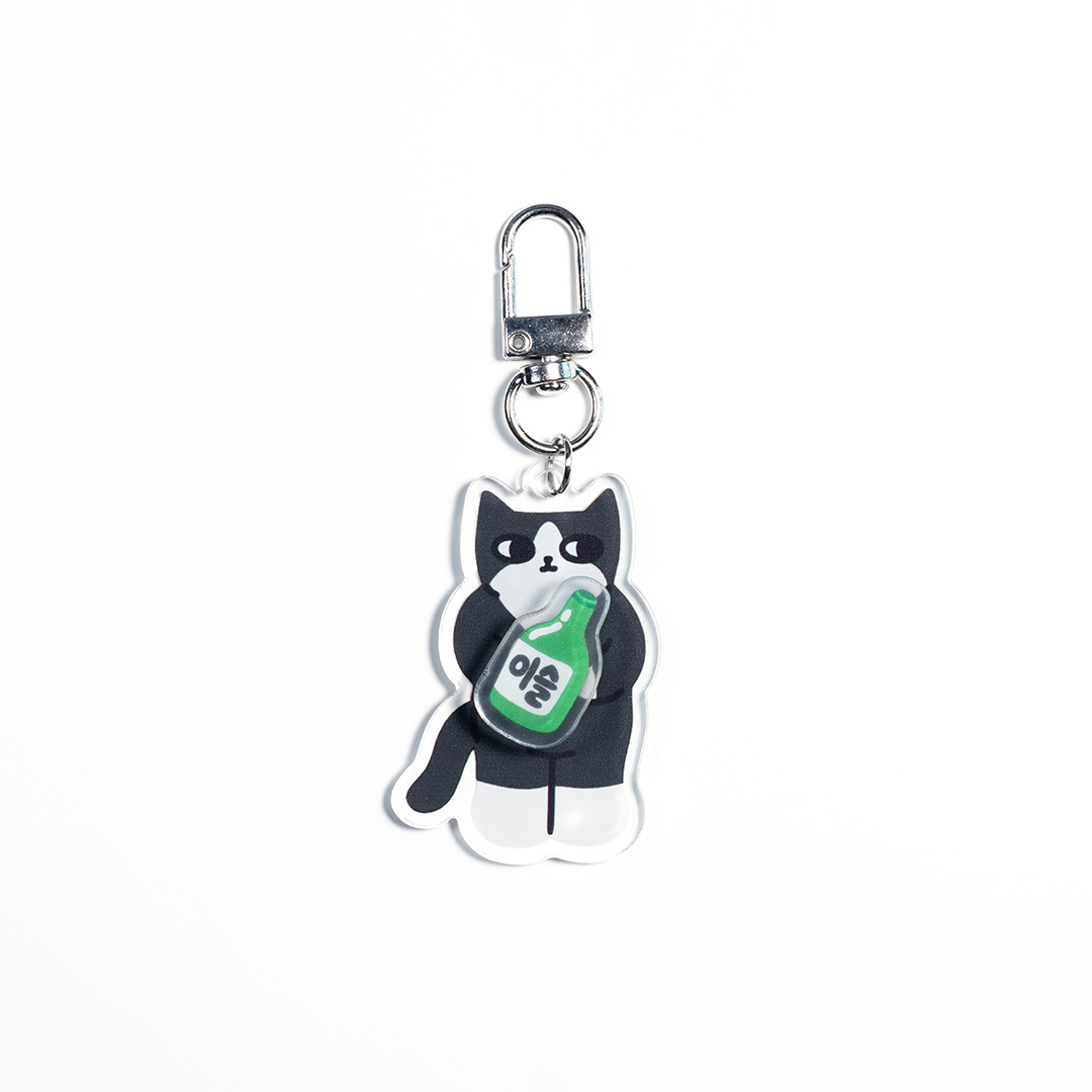 Sammyo store 旋轉鑰匙圈 / 燒酒燕尾服貓