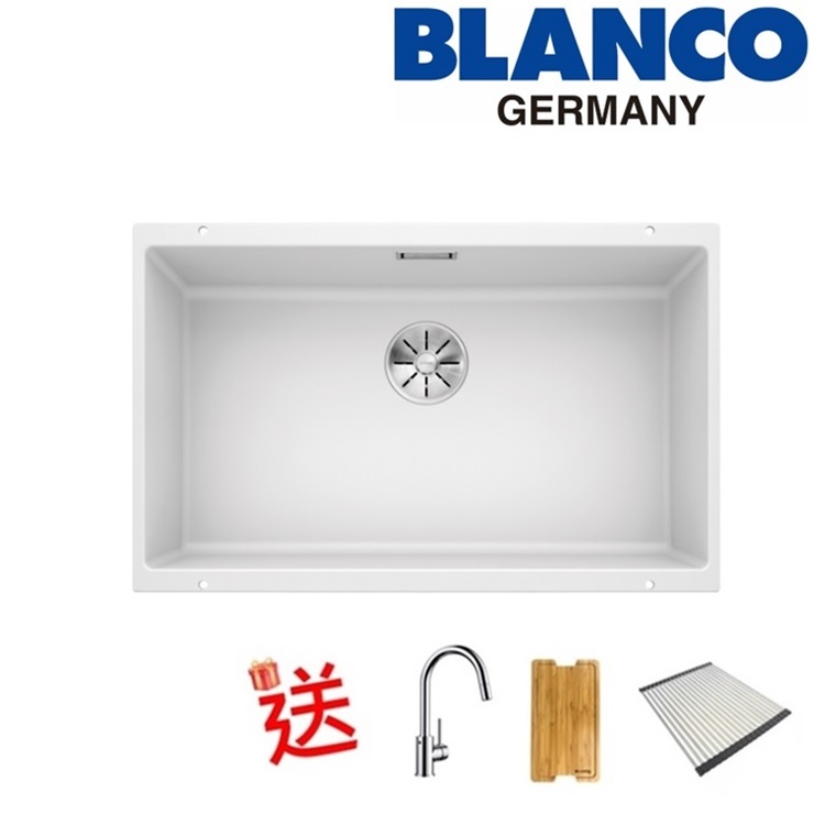 Blanco "Subline 700-U" 523446 Undermount Granite composite kitchen sink with Waste Kit (White)