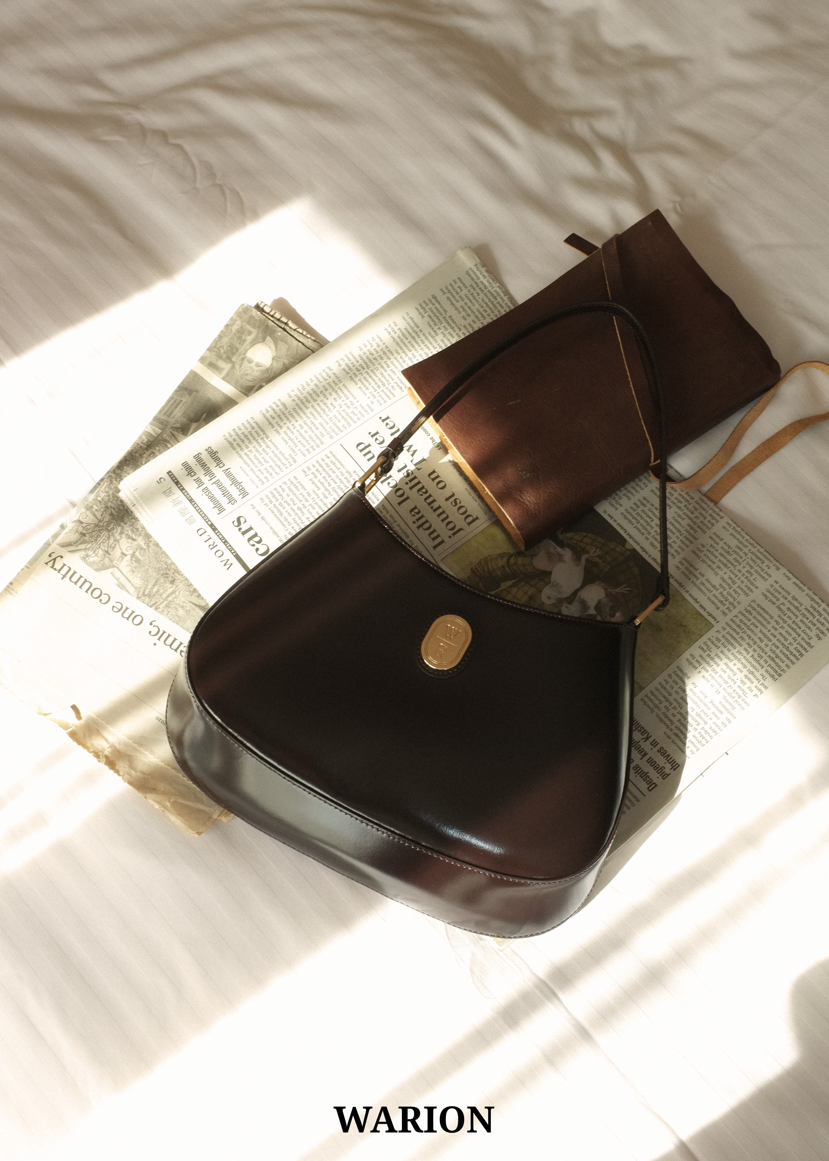 Mirror Mirror Leather Bag - Dark Brown