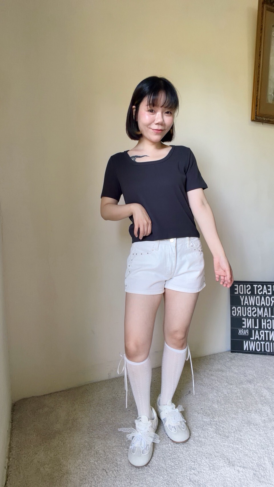 超舒服~方領坑條上衣