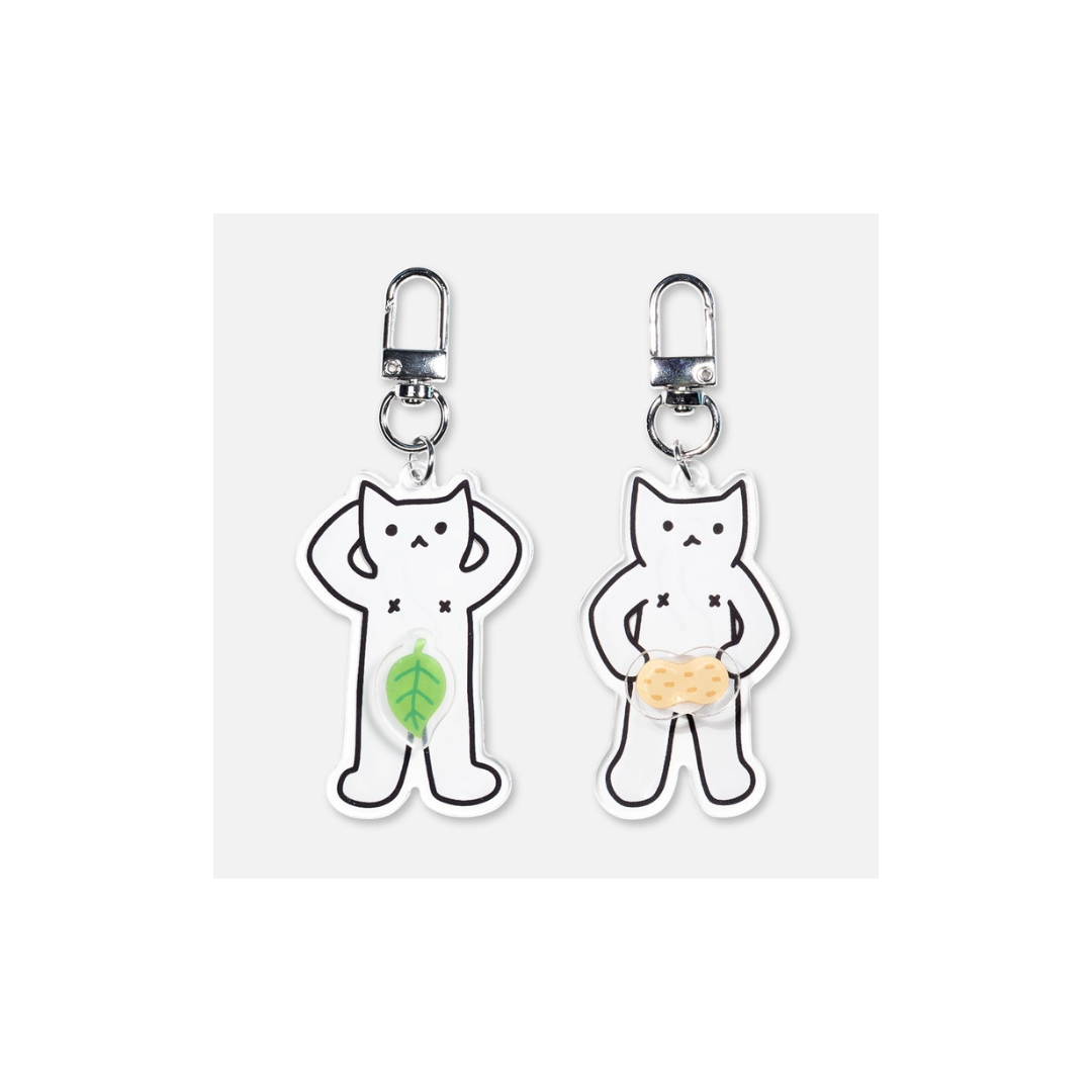 Sammyo store 旋轉鑰匙圈 / 自信貓 / 兩款