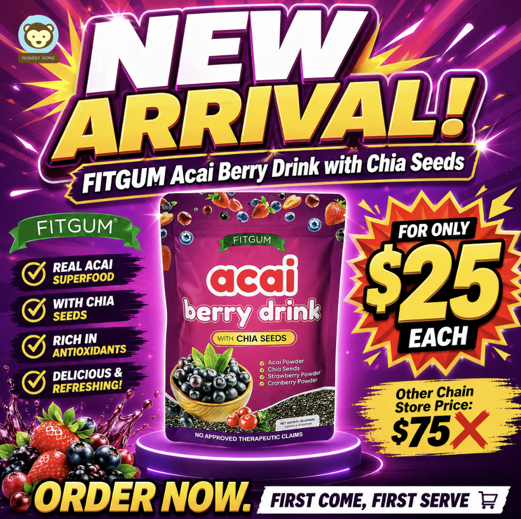 FITGUM Acai Berry Drink with Chia Seeds