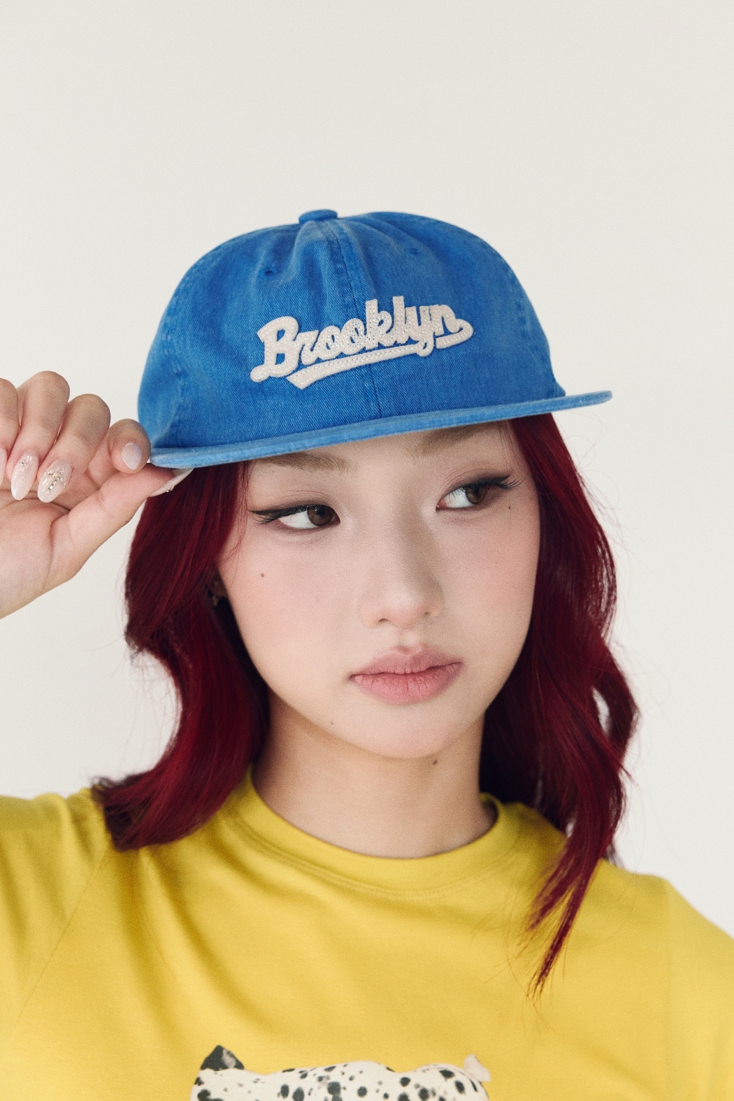 Brooklyn拼布平板帽-藍