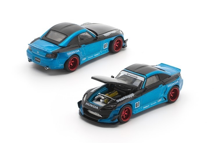 PO-$115 * POP RACE * 1:64 PANDEM S2000METALLIC BLUE