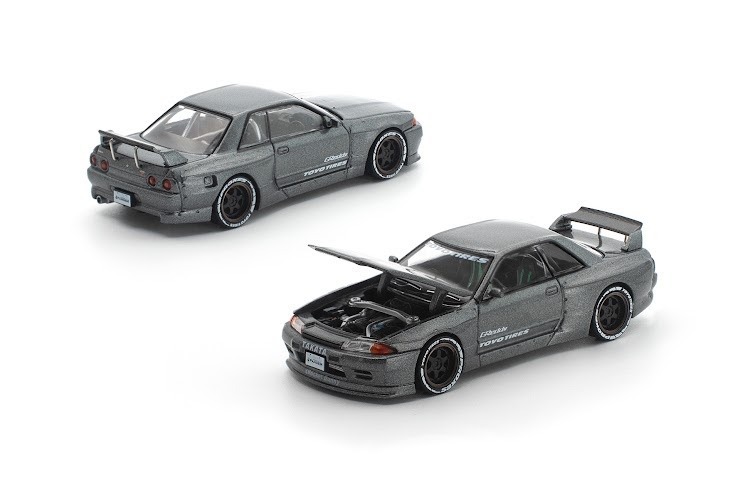 PO-$115 * POP RACE * 1:64 PANDEM R32 GUN METAL NEW TOOLING