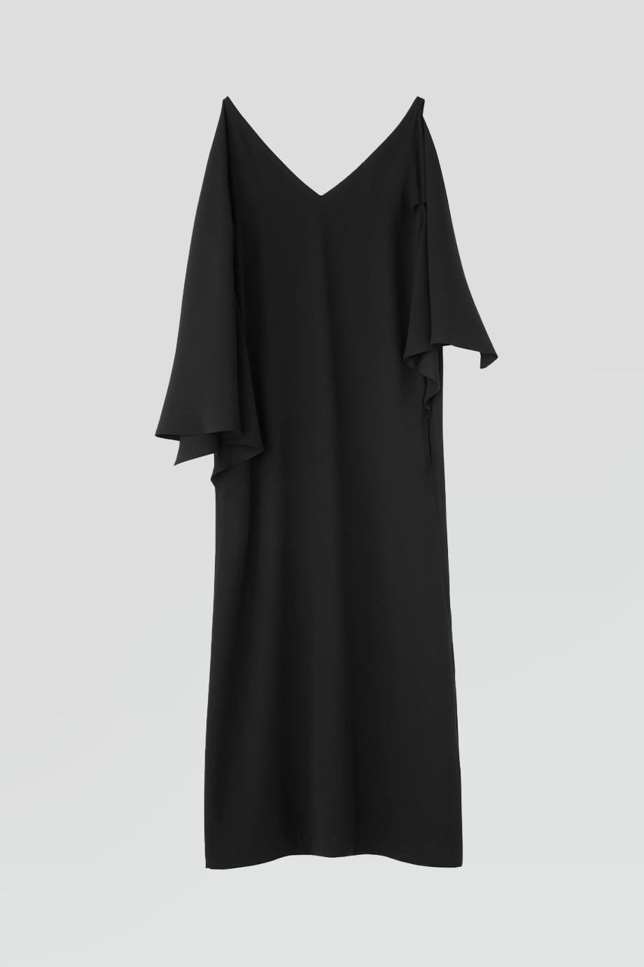 RECTO｜TIED FLUID MAXI DRESS (BLACK)
