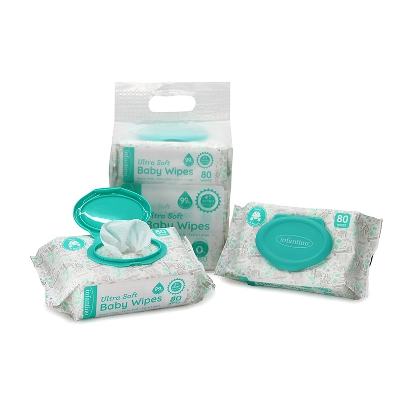 【Infantino】Ultra Soft Baby Wipes 80 Wipes x 3 Packs
