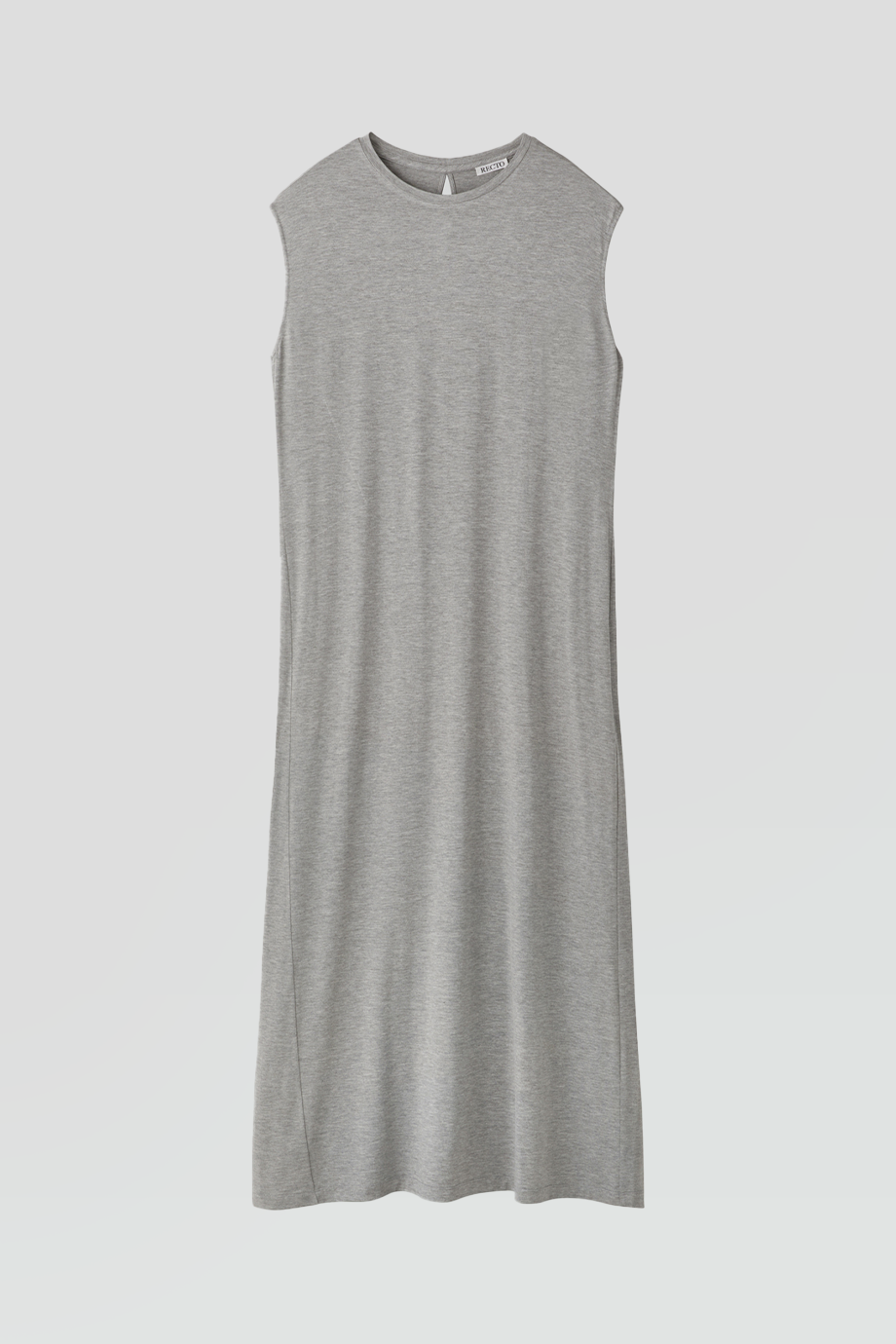 RECTO｜OPEN BACK MAXI JERSEY DRESS (MELANGE GREY)