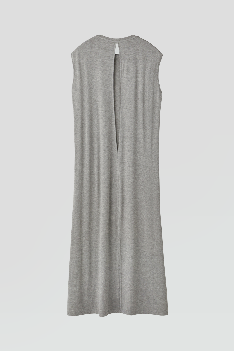 RECTO｜OPEN BACK MAXI JERSEY DRESS (MELANGE GREY)
