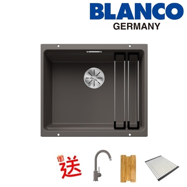 Blanco "Etagon 500-U" 527258 Undermount Granite composite kitchen sink with Waste Kit (Volcano Grey)