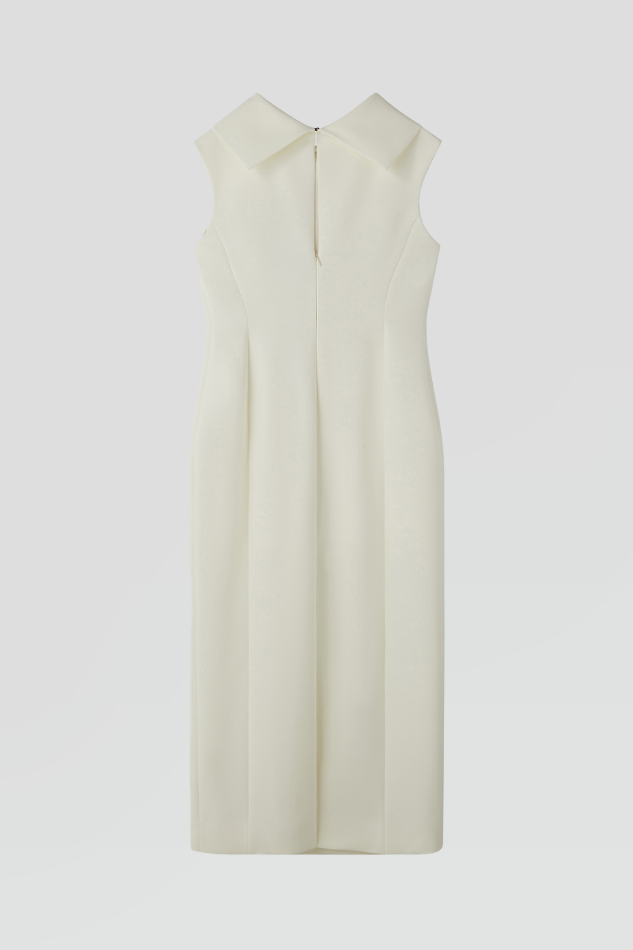RECTO｜OPEN BACK HIGH NECK DRESS (OFF WHITE)