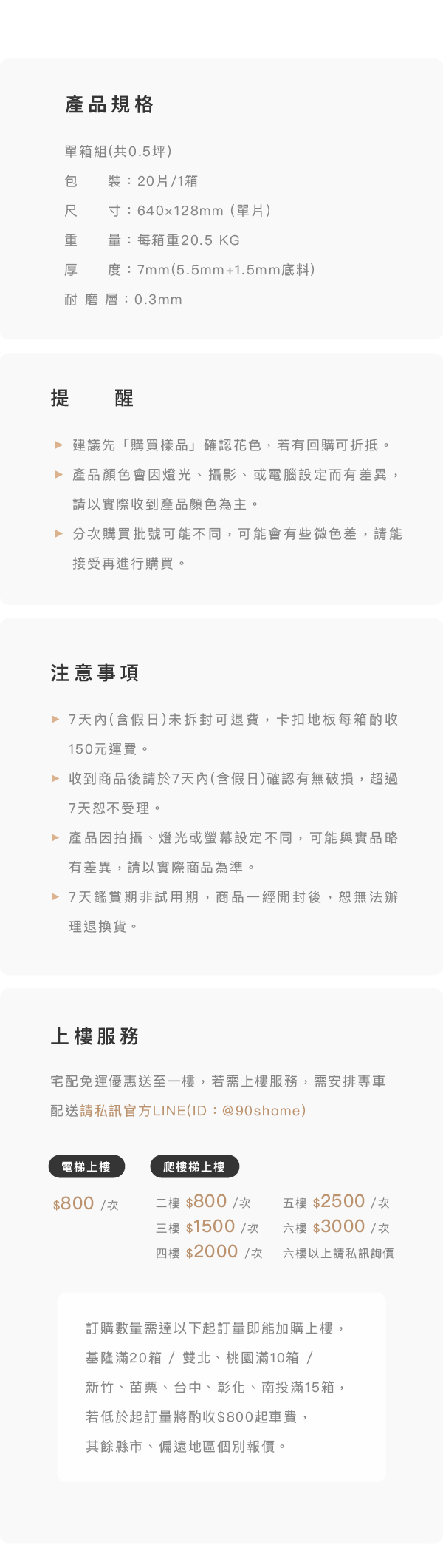 產品規格