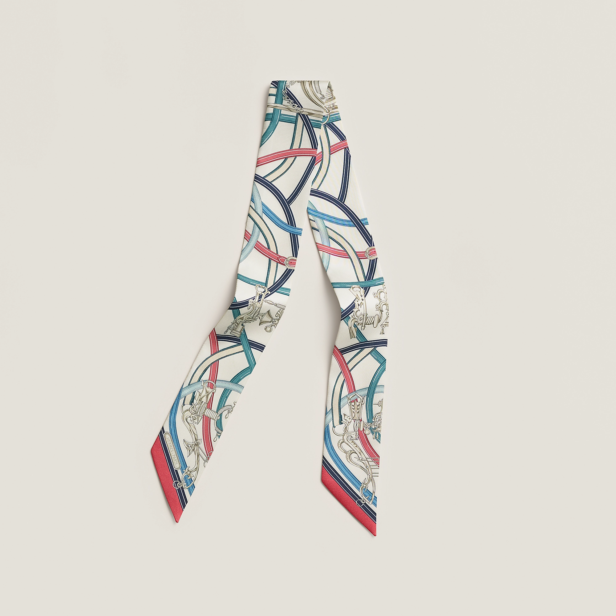 HERMES Harnais Legendaire Twilly Blanc/Bleu Jean/Bo