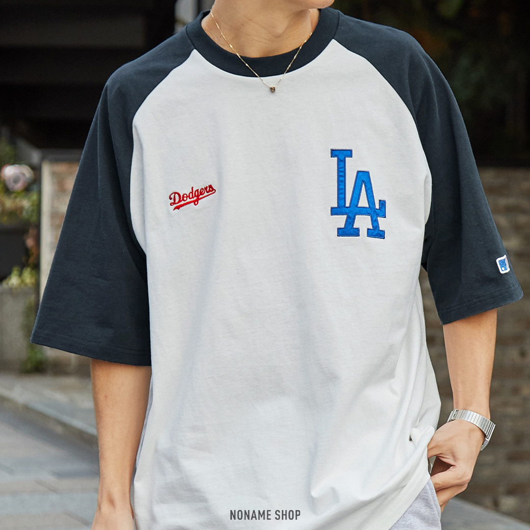 🔥限時特價🔥 MLB 美國職棒大聯盟 棒球 拼接 寬鬆 插肩 短袖 六色 (男款)