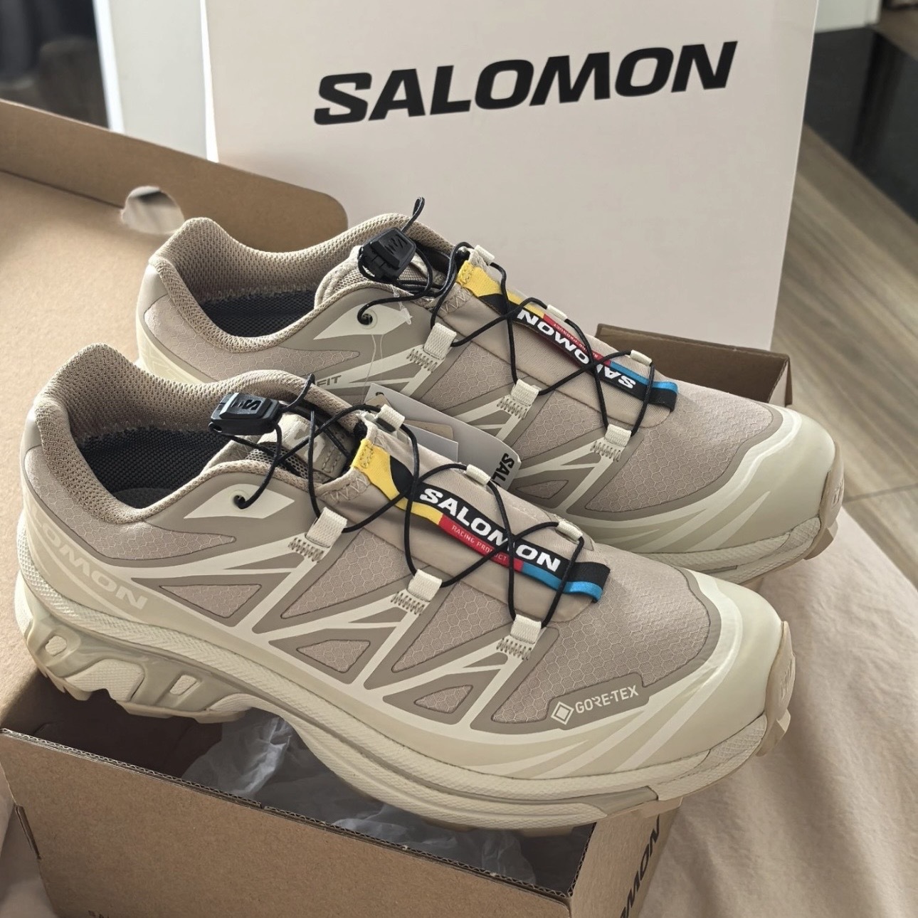 SALOMON XT-6 GORE-TEX 杏仁 褐色 跑步鞋 防潑水 索羅門 477324