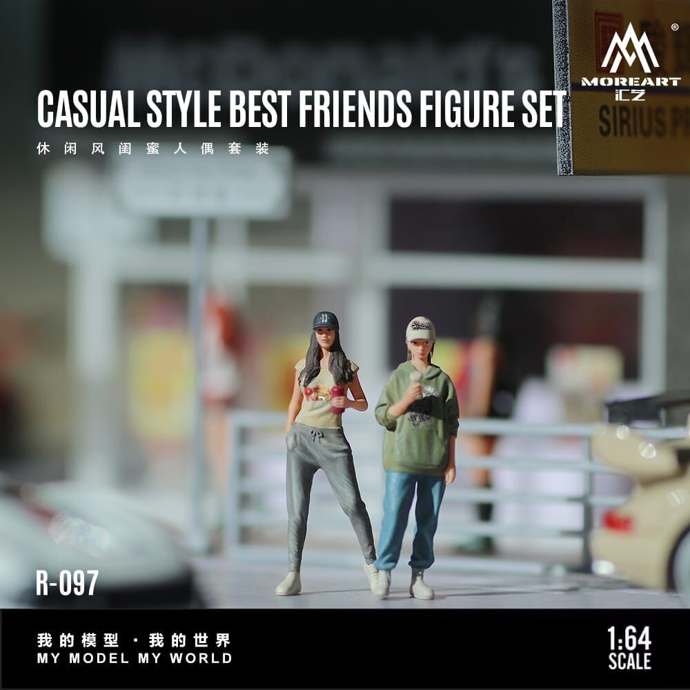 PO-$70 * MOREART * 1:64 FIGURE - CAUSAL STYLE BEST FRIENDS FIGURE SET