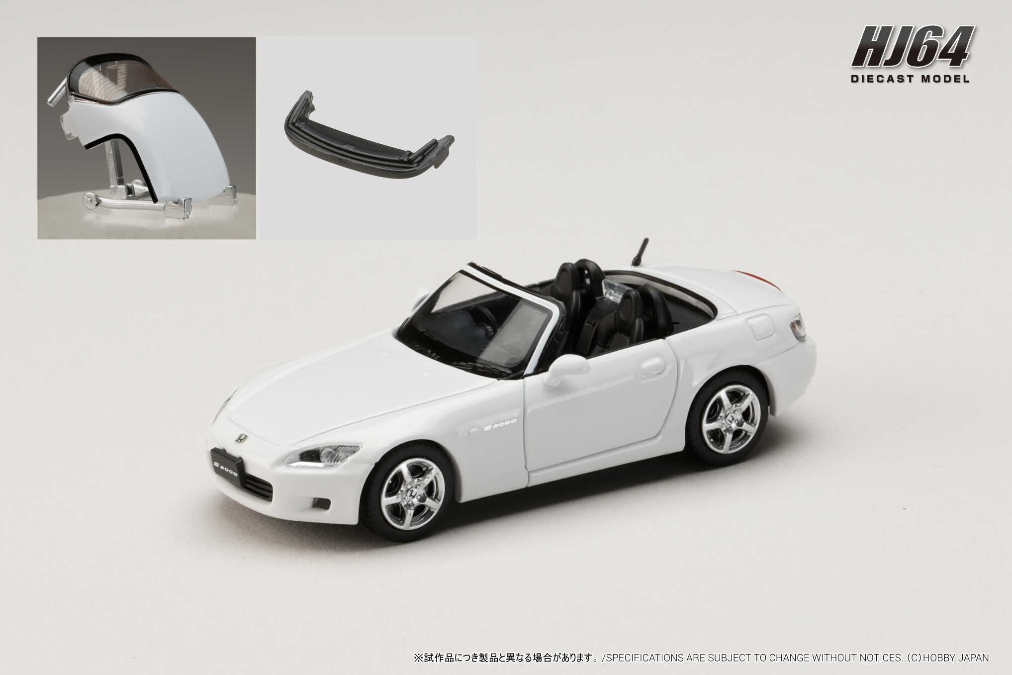 PO-$161 * HOBBY JAPAN * 1:64 HONDA S2000 AP1 WHITE