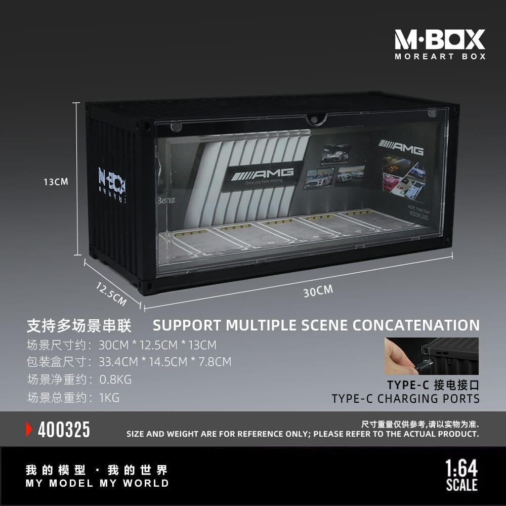 PO-$100 * MBOX * 1:64 DIORAMA - CONTAINER MODEL STORAGE SCENE AMG