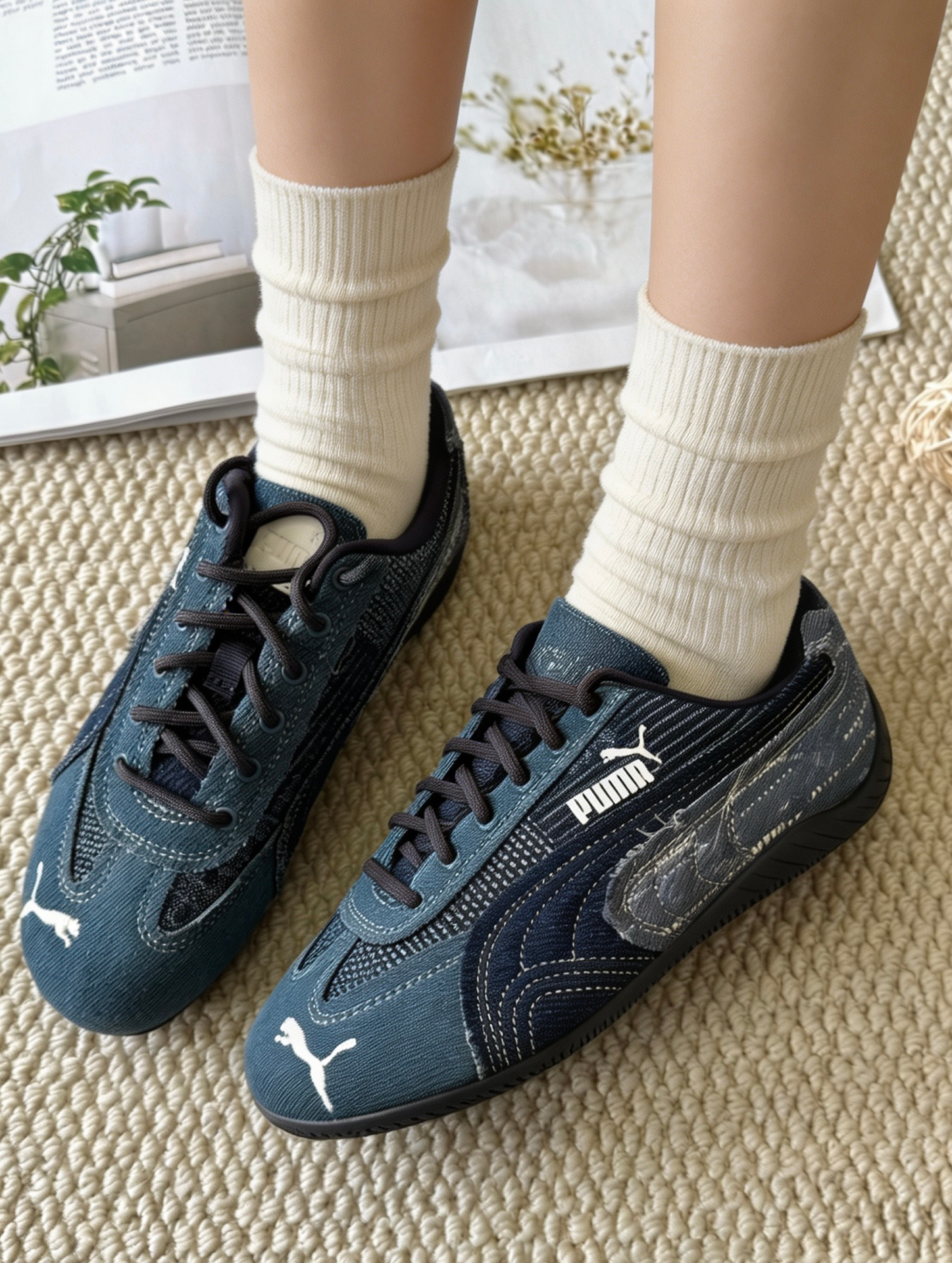 PUMA SPEEDCAT CRAFTED DENIM 牛仔拼接