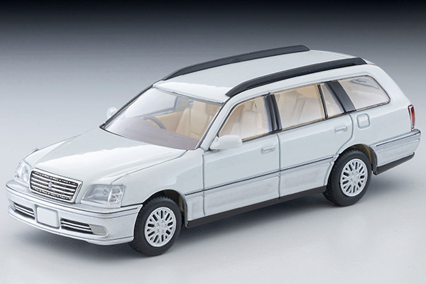 PO-$150 * TOMYTEC * 1:64 LV-N378a Toyota Crown Estate Royal Saloon (White/Silver)