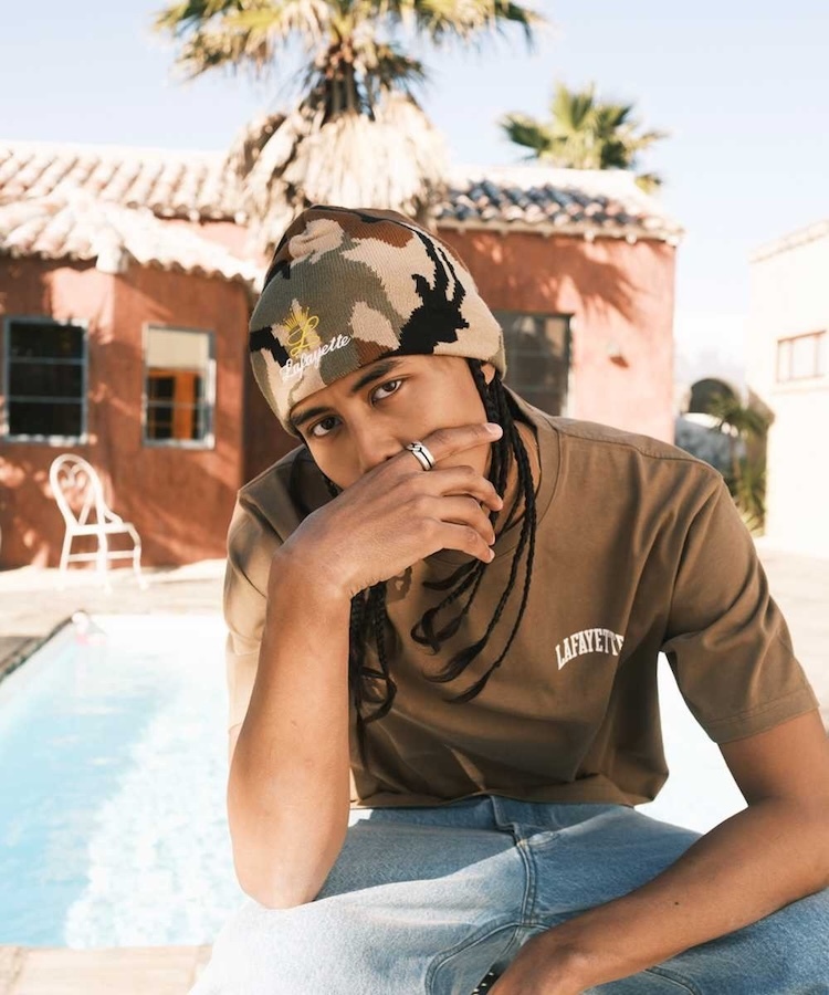 LFYT - LS261402 GOLD L LOGO SINGLE BEANIE - Lafayette