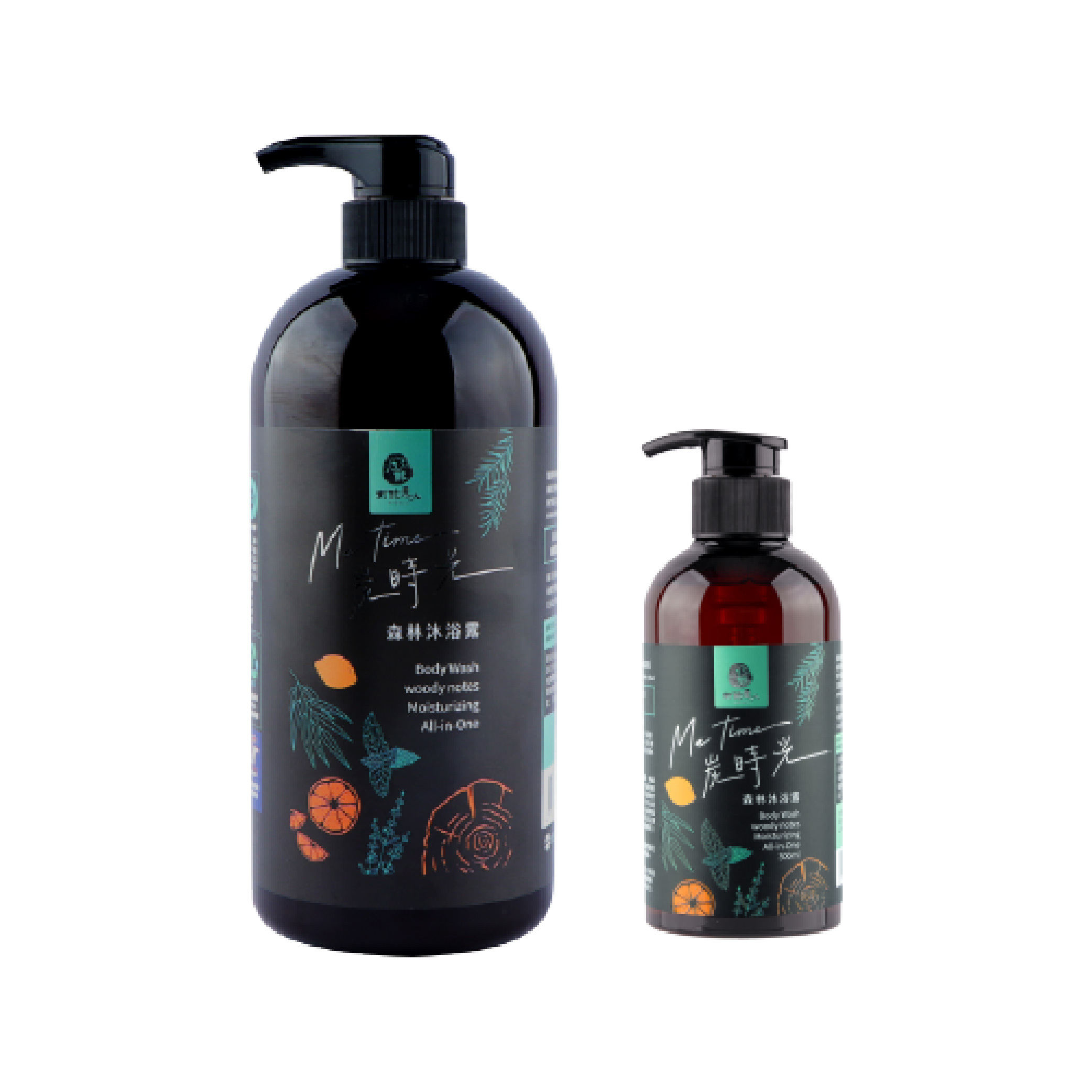 【520心動組合】炭時光-木酢森林沐浴露 1L+300ML