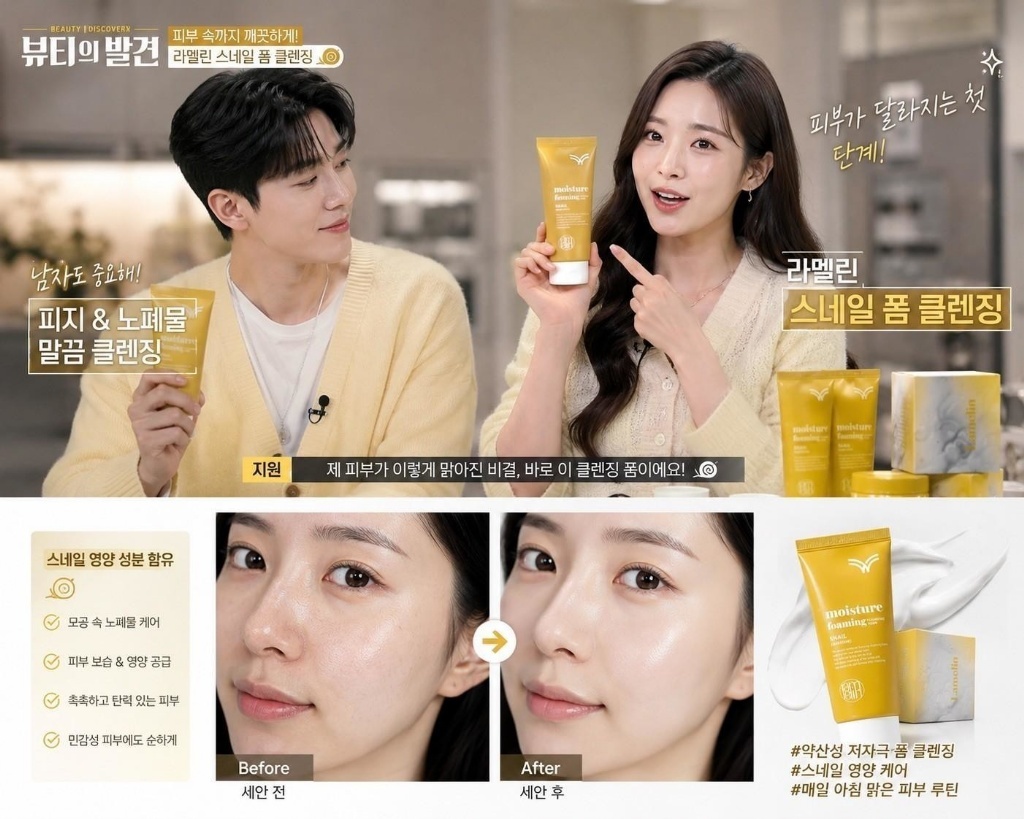 WSBB11638  🇰🇷韓國製造Lamelin皇家金絲 緊緻亮白洗面乳100ml（7月底）