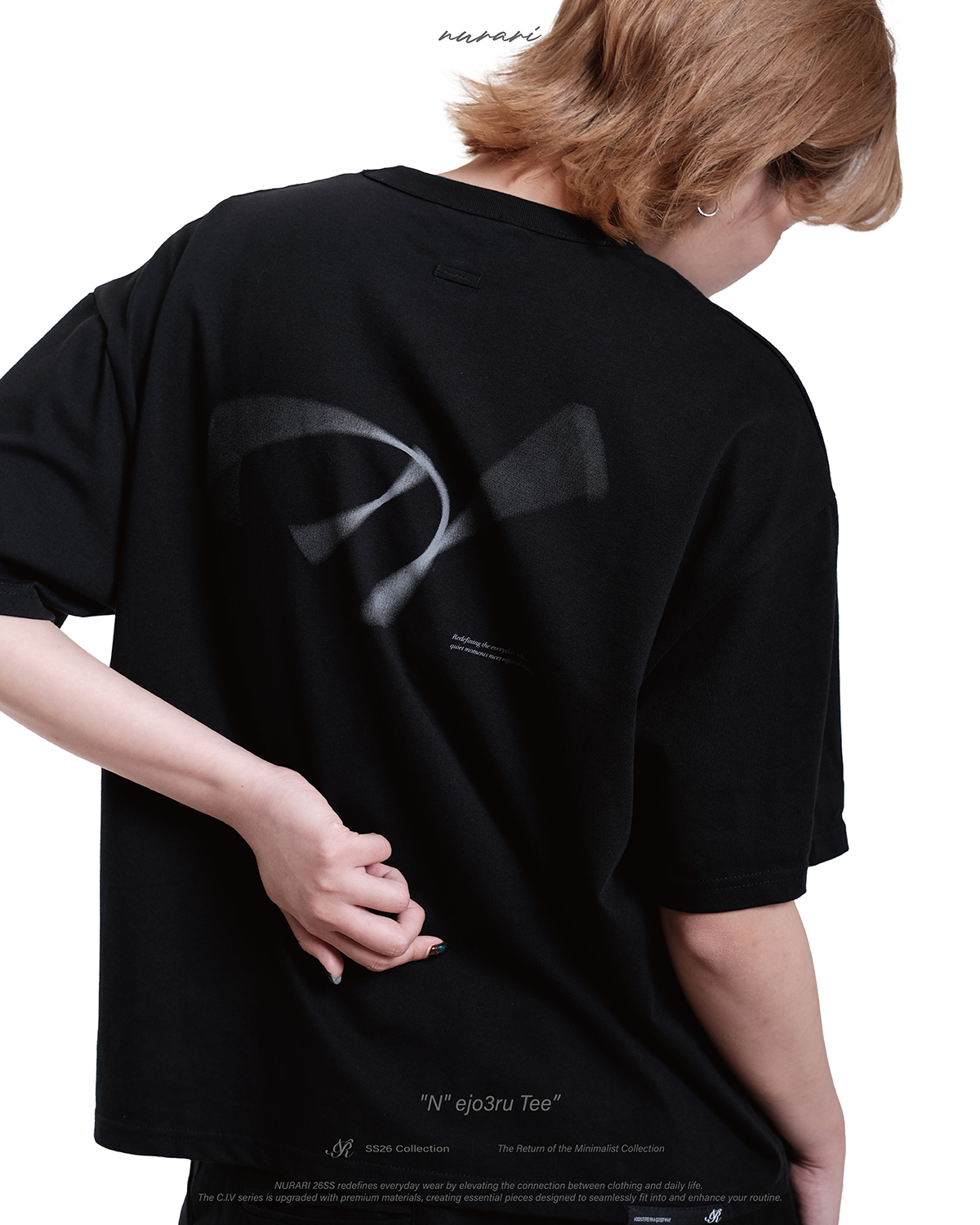 Nurari 寬版圖像涼感短T｜Civ. "N" Ejo3ru Tee（26SS）
