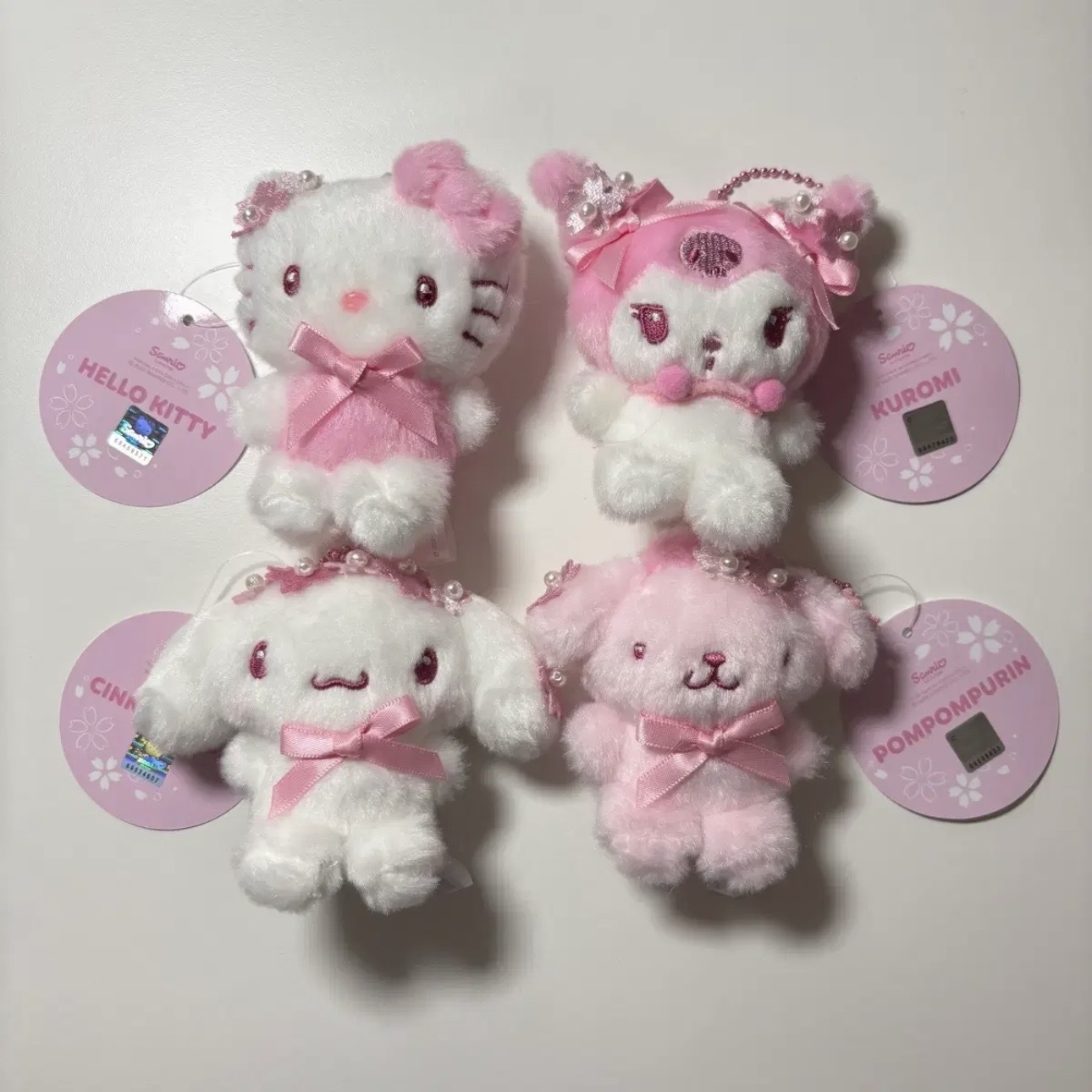 SANRIO 三麗鷗 櫻花系列 8CM 絨毛吊飾 粉色系 韓國限定