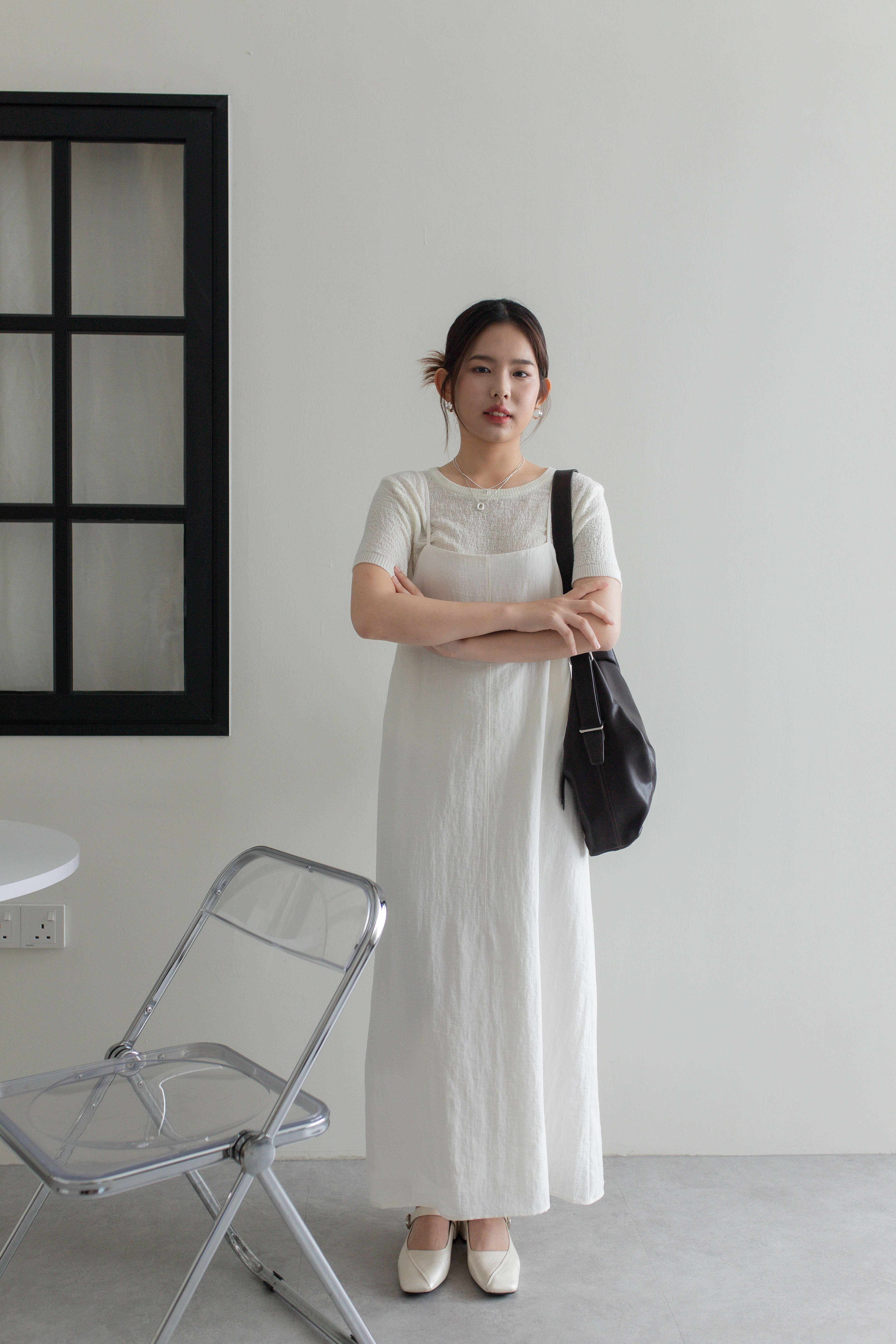 Anne Realxed Texture Top White - 2752KSWHI