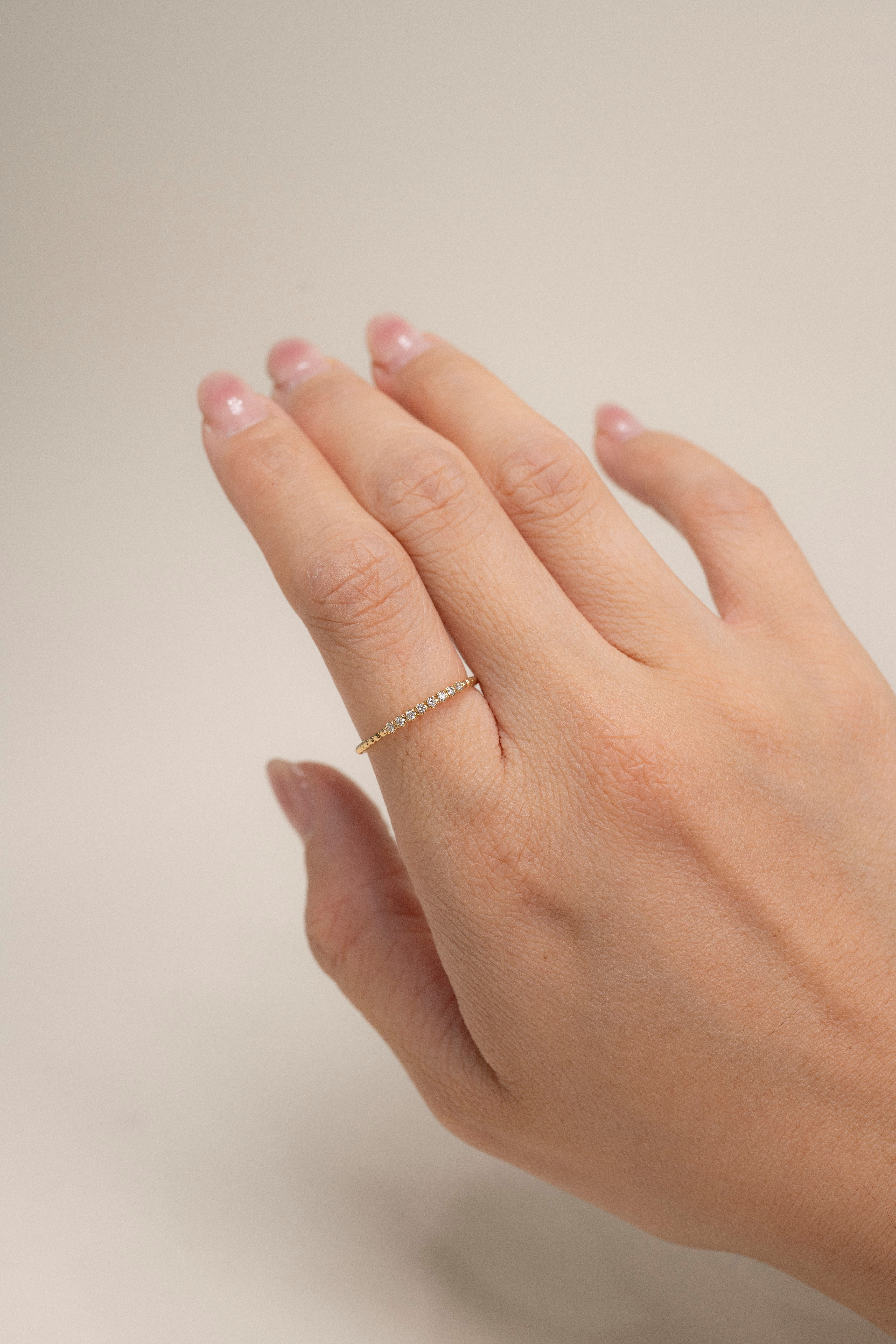 18K Bubble Diamond Ring