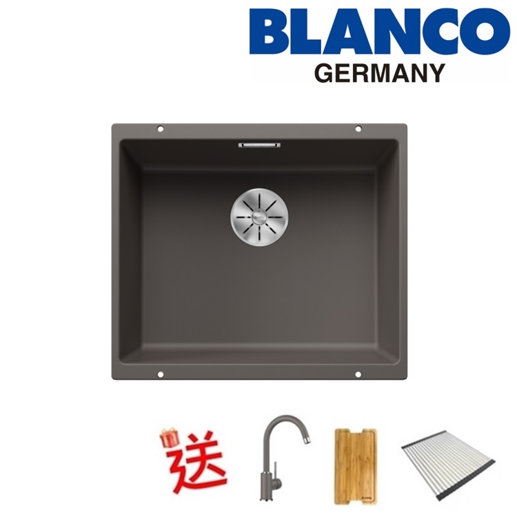 Blanco "Subline 500-U" 527353 Undermount Granite composite kitchen sink with Waste Kit (Volcano Grey)