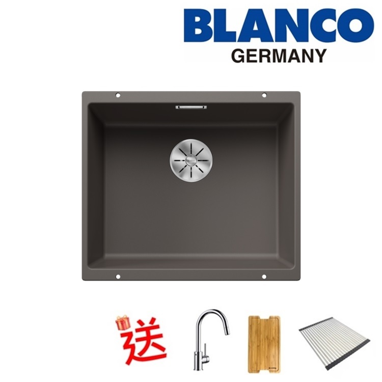 Blanco "Subline 500-U" 527353 Undermount Granite composite kitchen sink with Waste Kit (Volcano Grey)