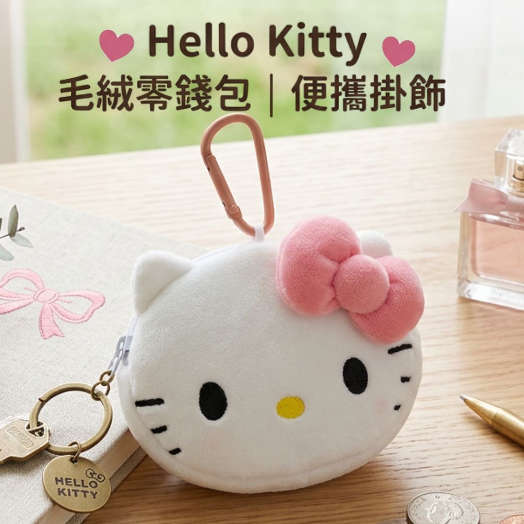 Hello Kitty Sanrio 鎖匙扣飾物毛絨零錢包