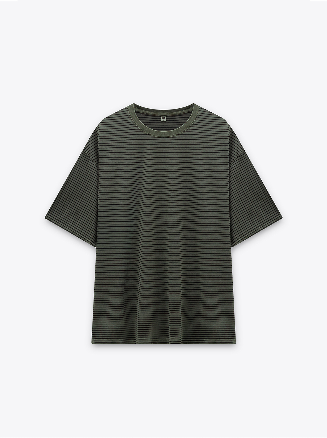 洗水染色條紋TEE