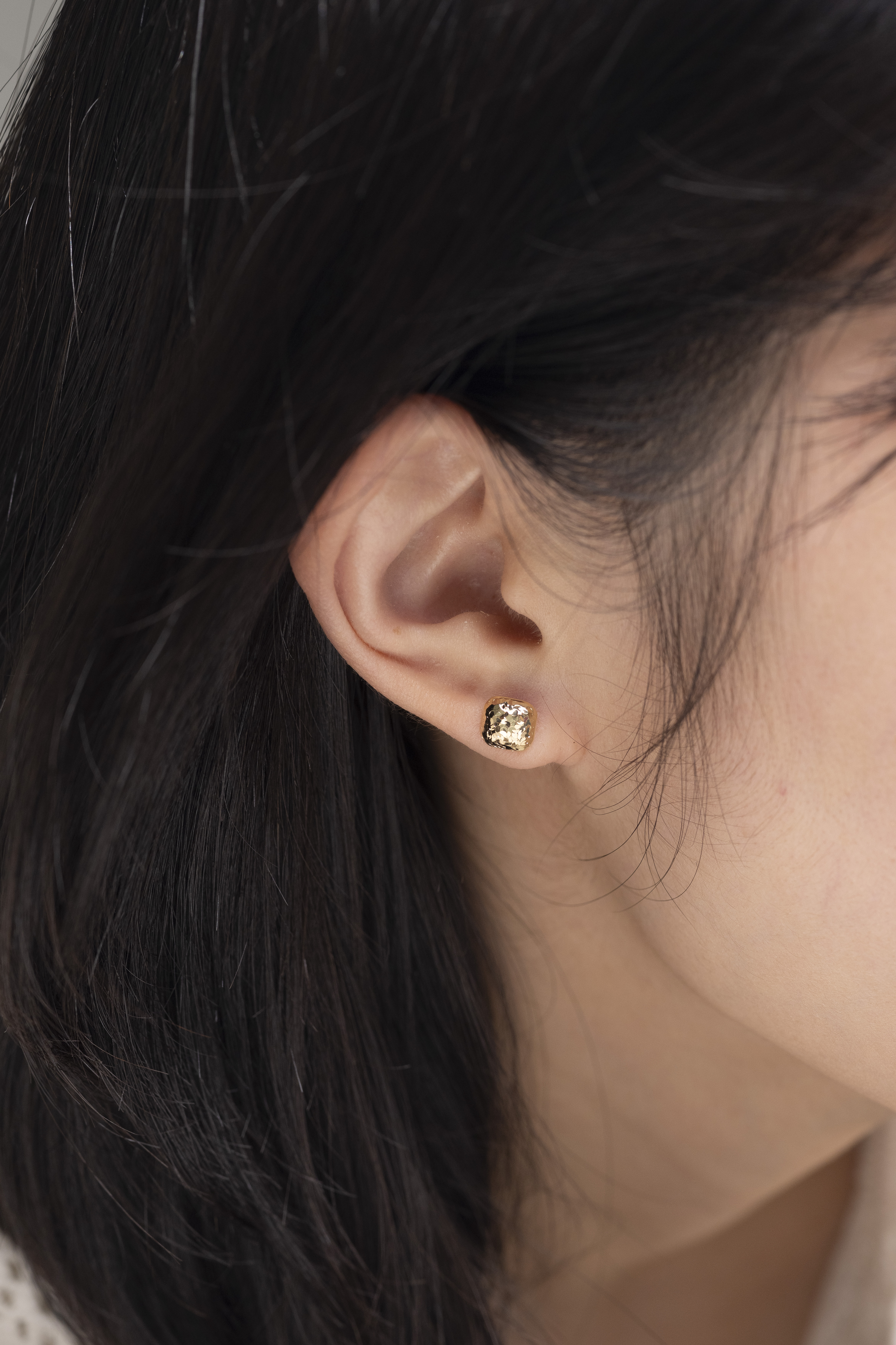 18K Square Mosaic Earring