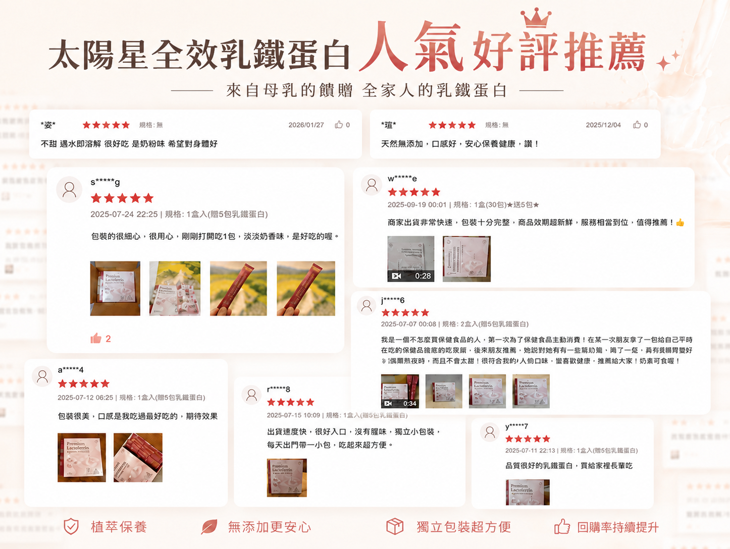 太陽星 全效乳鐵蛋白黃金三角配方|森永專利+初乳+益生菌|營養補充 NO.1