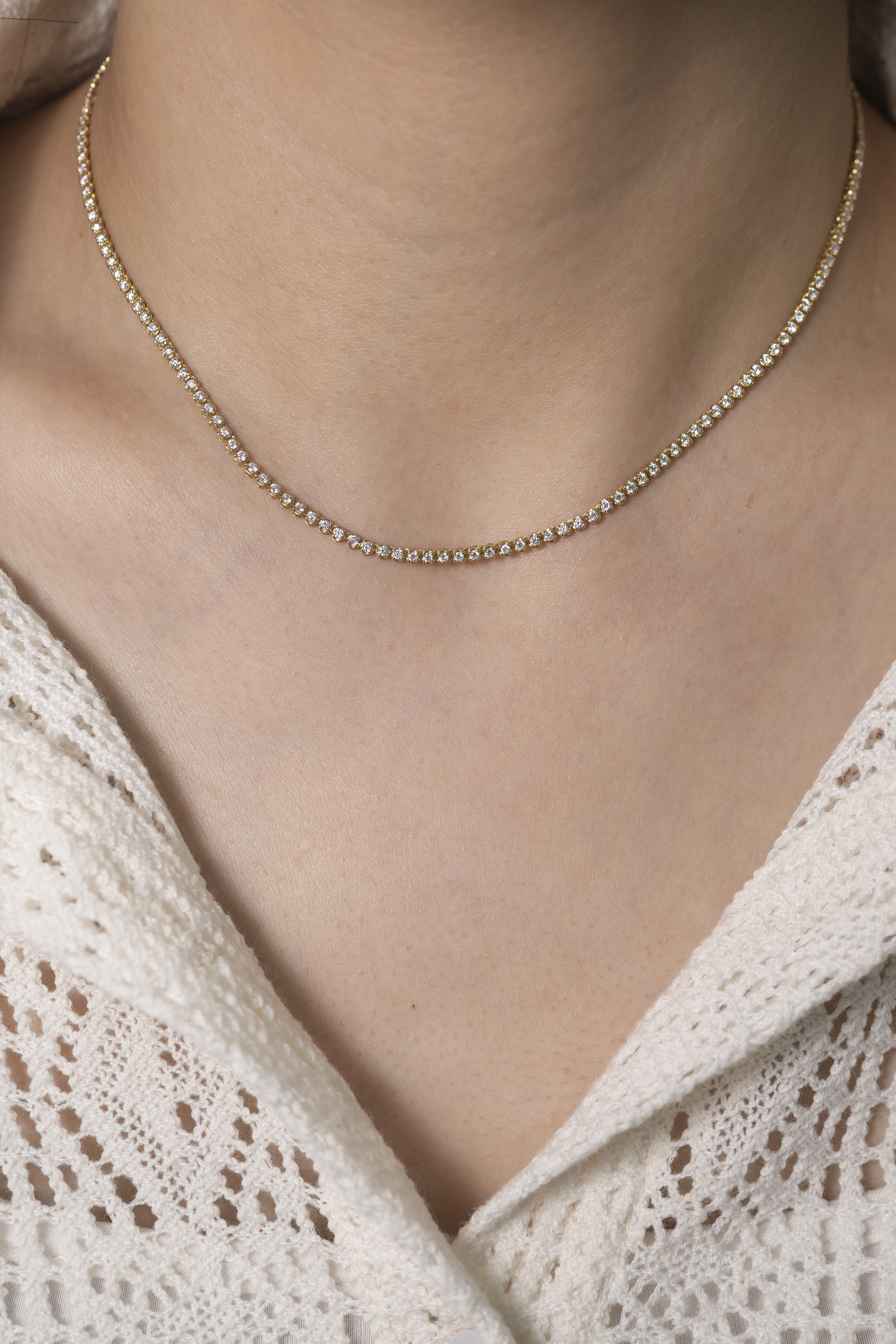 18K Diamond Tennis Necklace