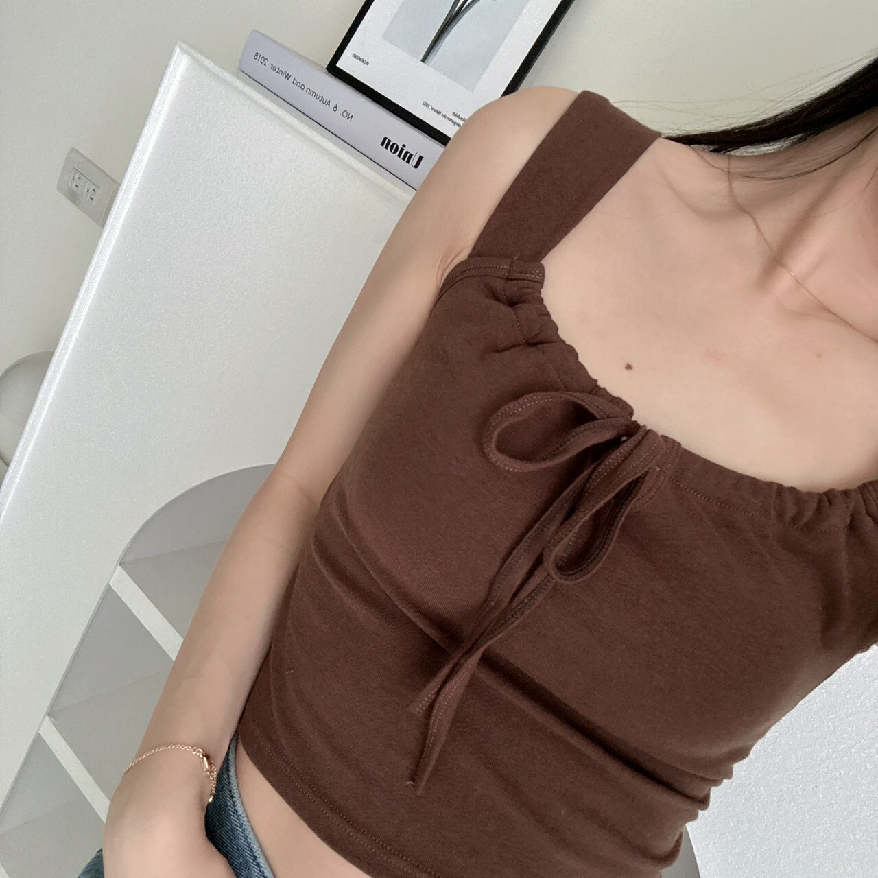 （任兩件$520）甜美少女感綁帶蝴蝶結方領棉料（bratop）（預購於5/29中午收單～預計3-6週才會收到！可接受再下單唷）