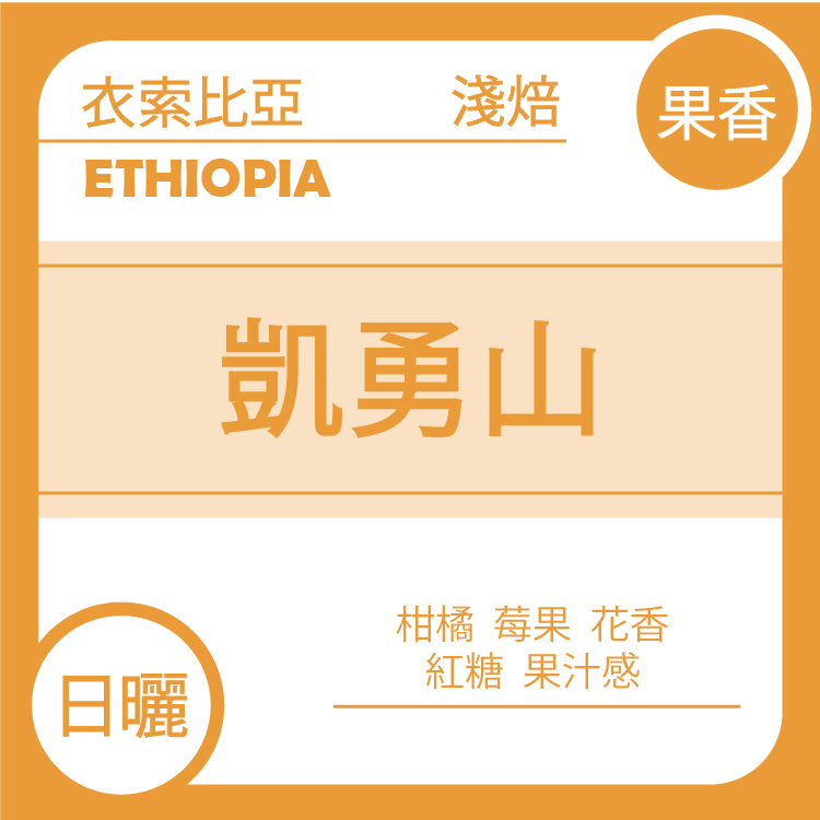 團B【衣索比亞 谷吉 凱勇山 單一農場 日曬】五月單品