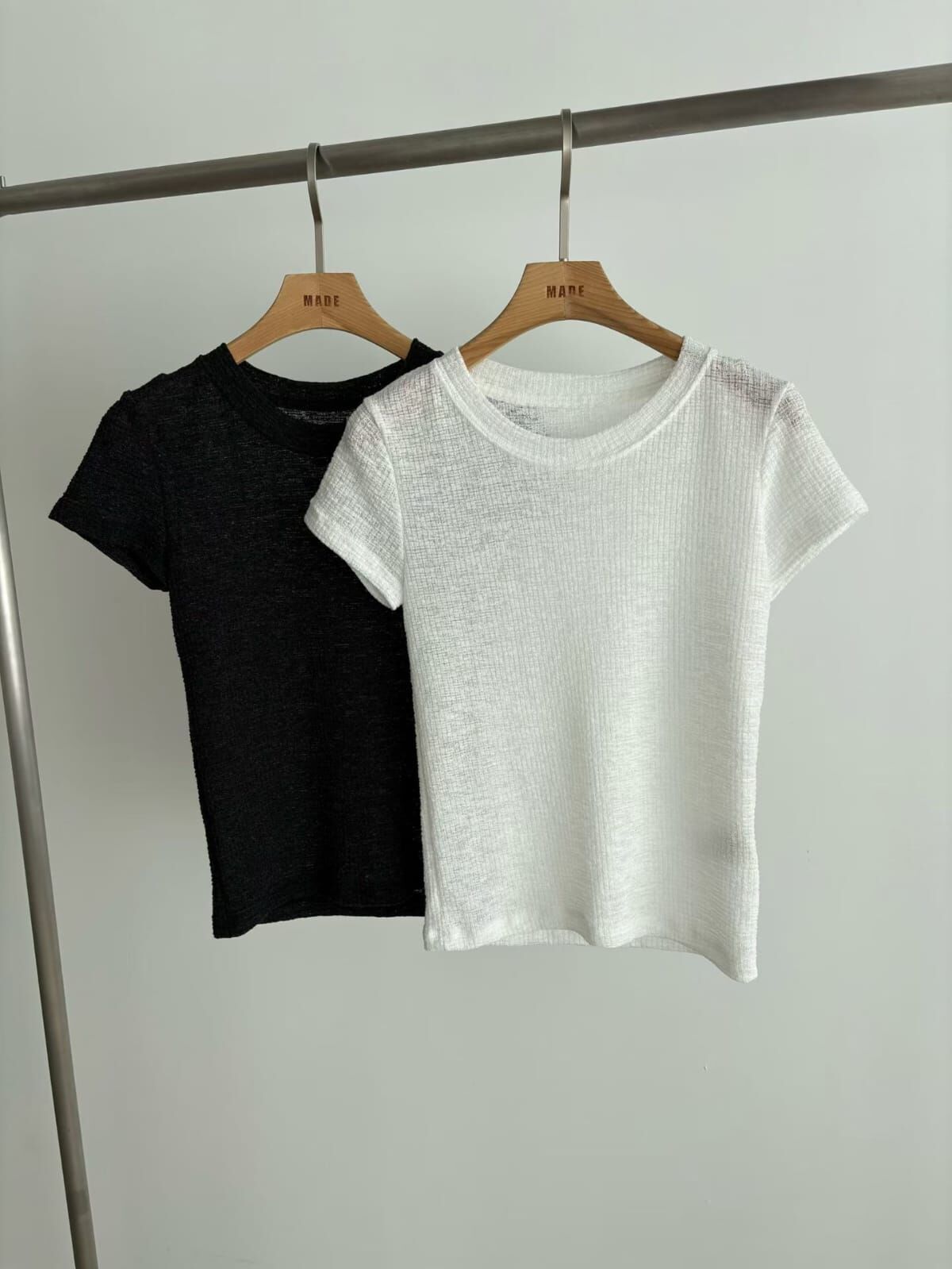 MD6202 透薄織紋Tee